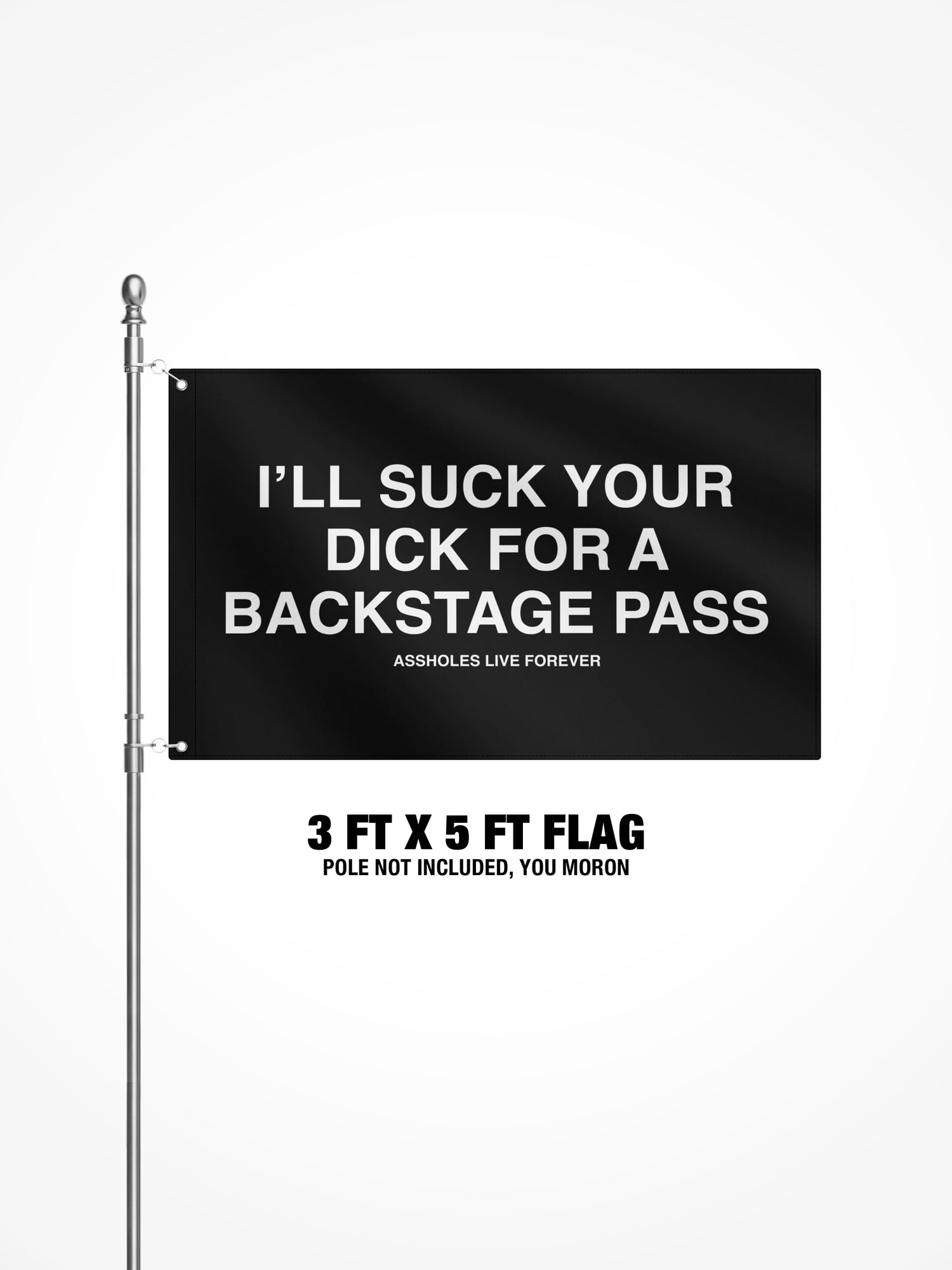 3x5 Ft Flag  - SUCK DICK BACKSTAGE