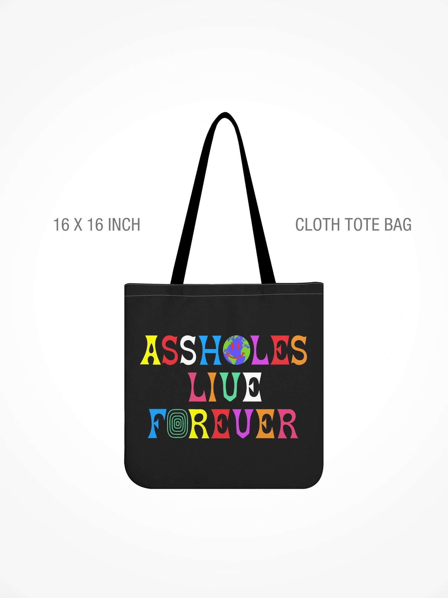 All-Over Print Cloth Tote Bag - ASSHOLEWORLD