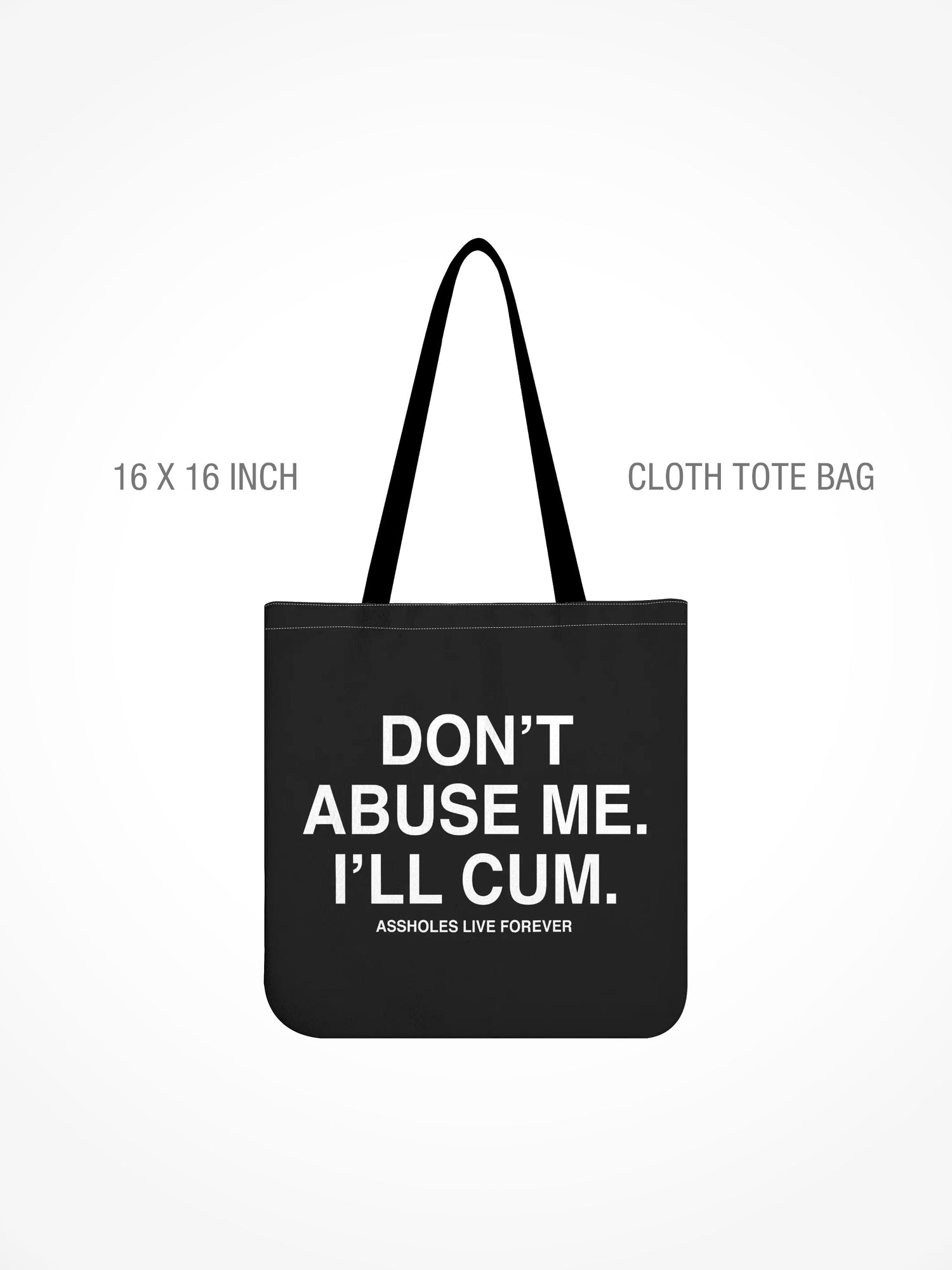 All-Over Print Cloth Tote Bag - ABUSE CUM