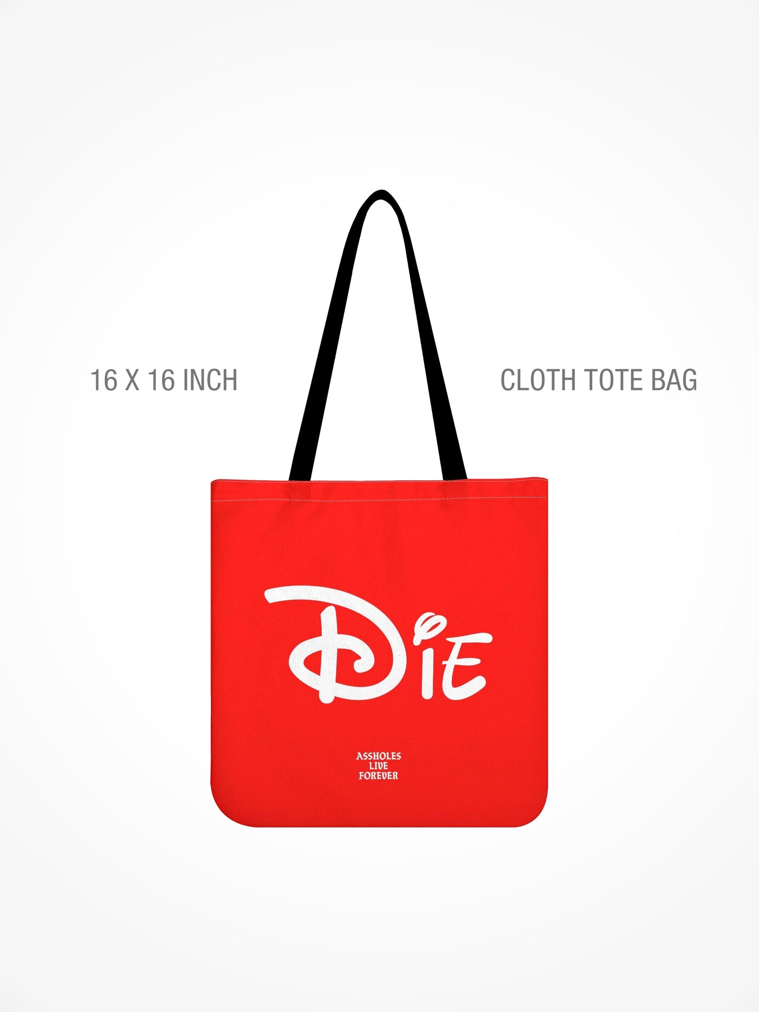 All-Over Print Cloth Tote Bag - Die RED
