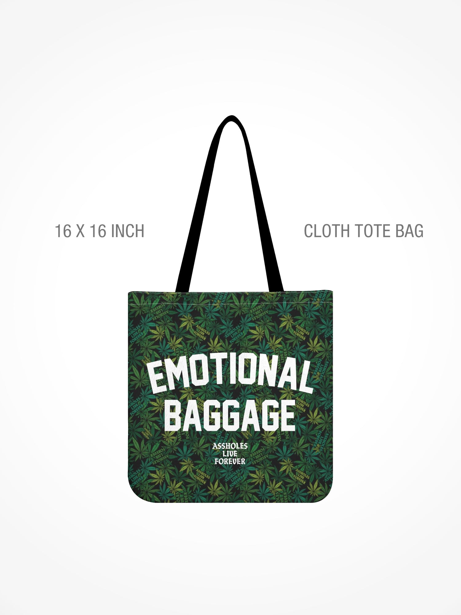 All-Over Print Cloth Tote Bag - EMO WEED