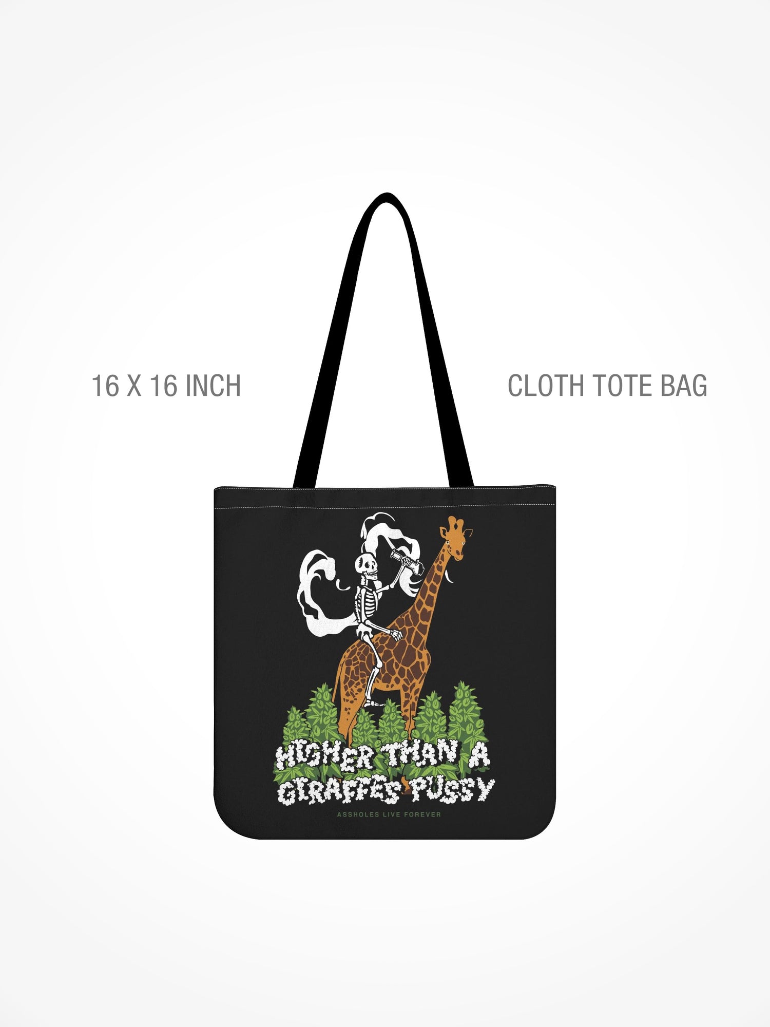 All-Over Print Cloth Tote Bag - GIRAFFE PUSSY
