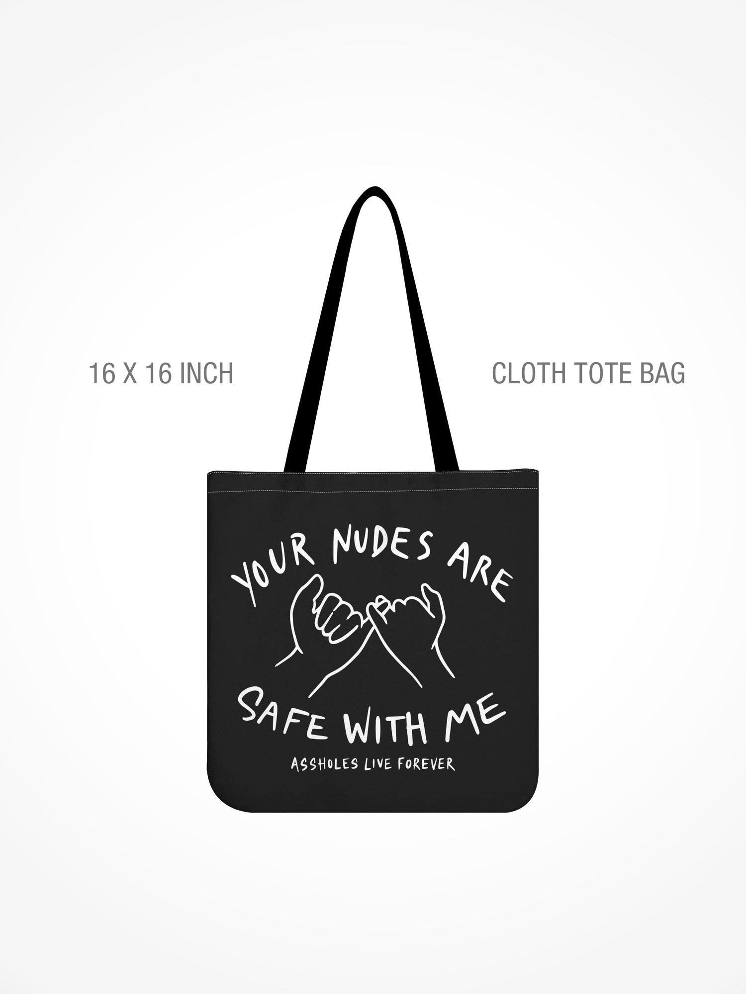 All-Over Print Cloth Tote Bag - NUDES SAFE
