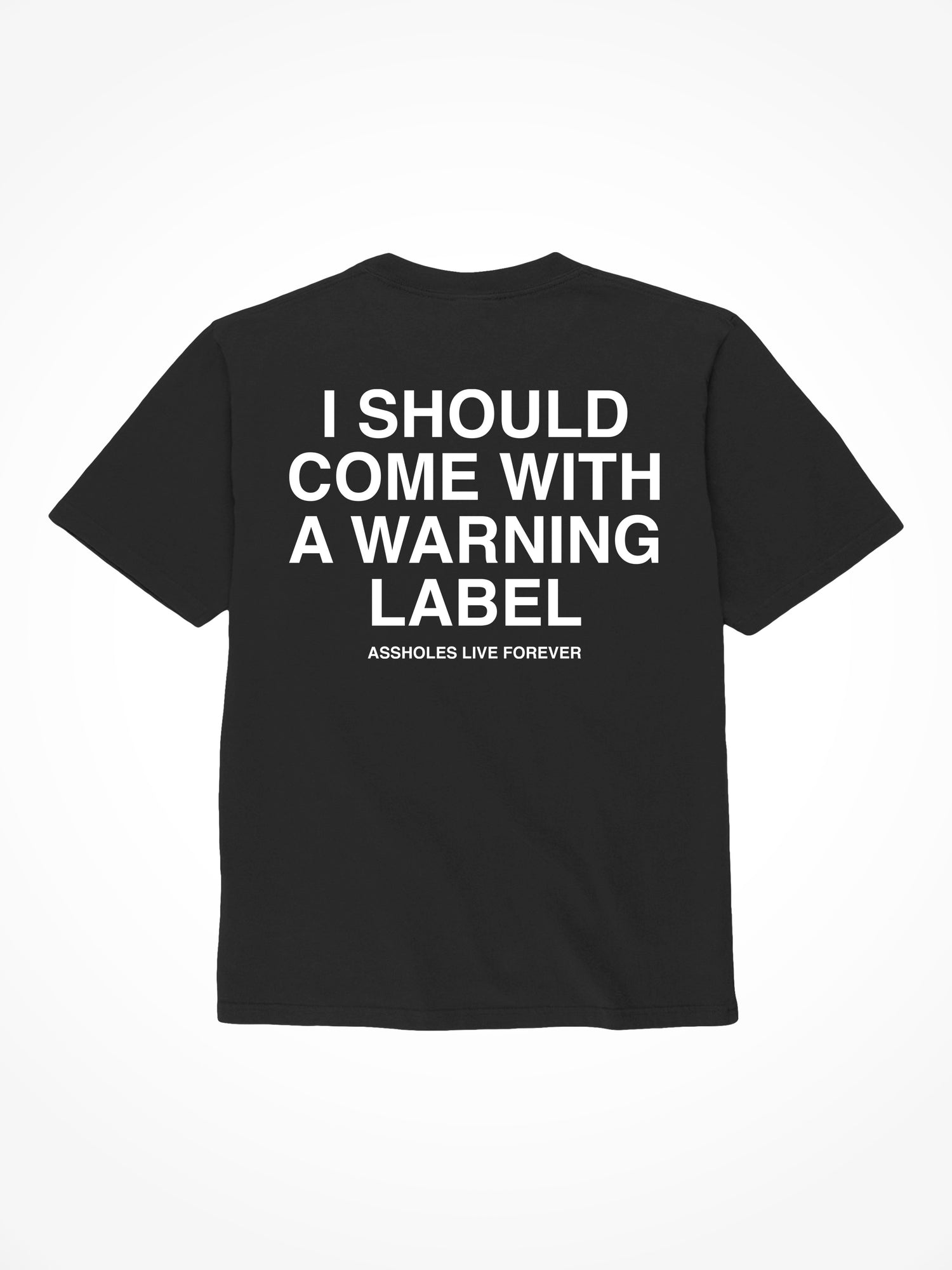 Warning Label - Black T-Shirt