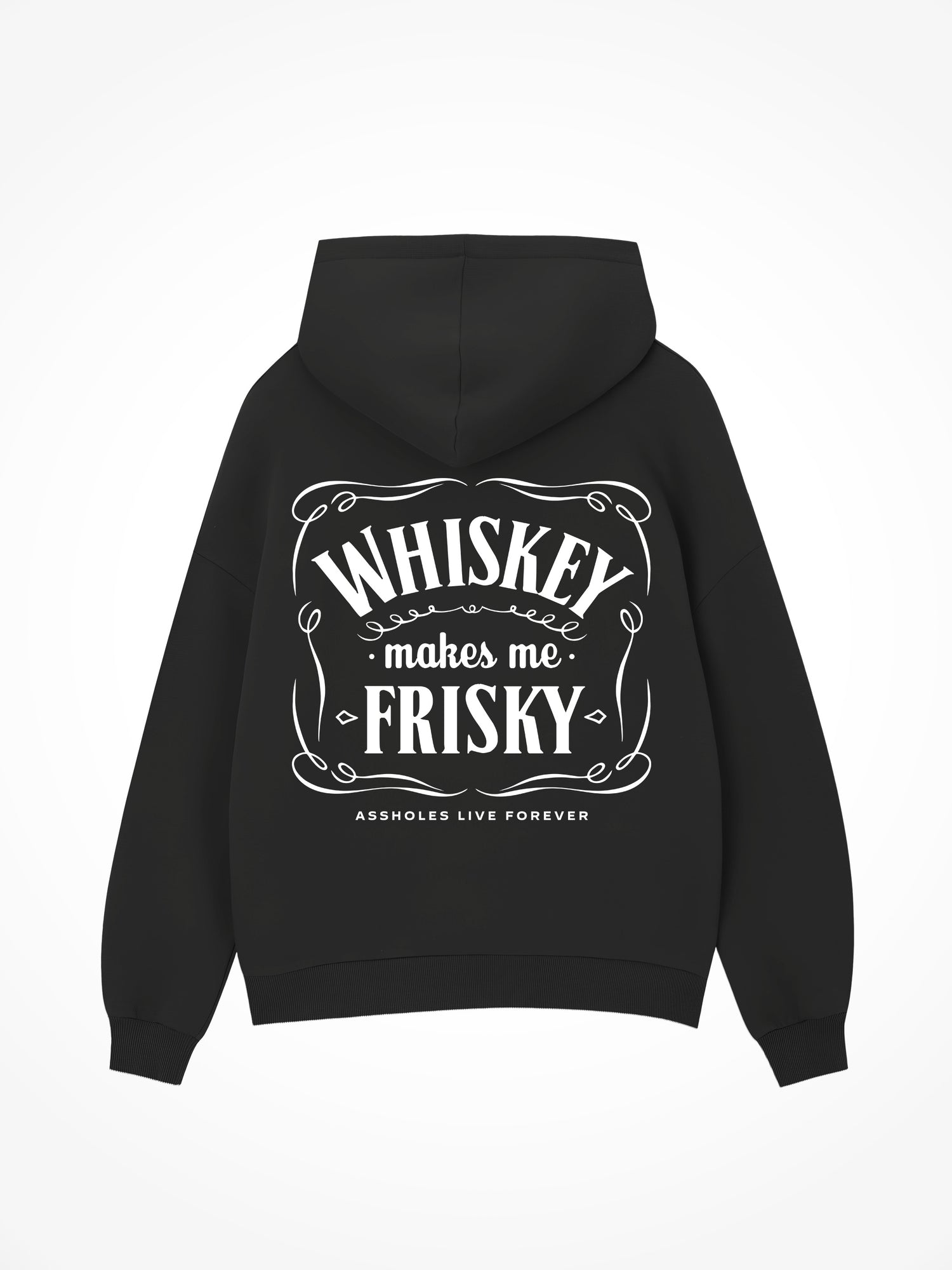 Whiskey Makes me Frisky - Black Hoodie