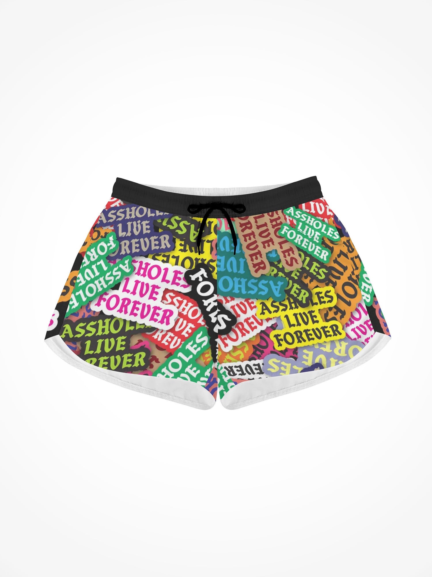 Womens All Over Print Casual Beach Shorts - ALF Sticker Slap