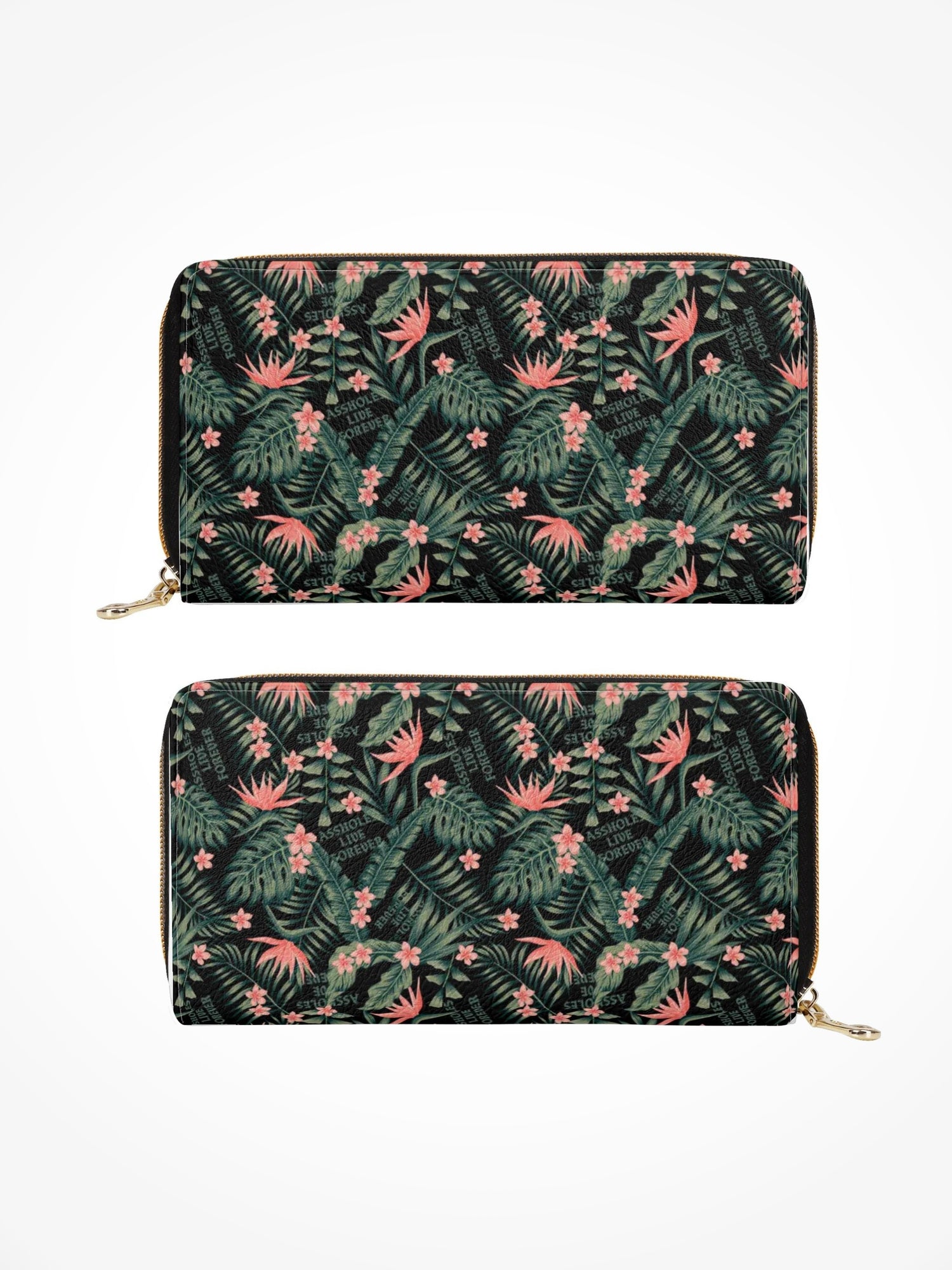 Leather Zipper Wallet - TROPICAL