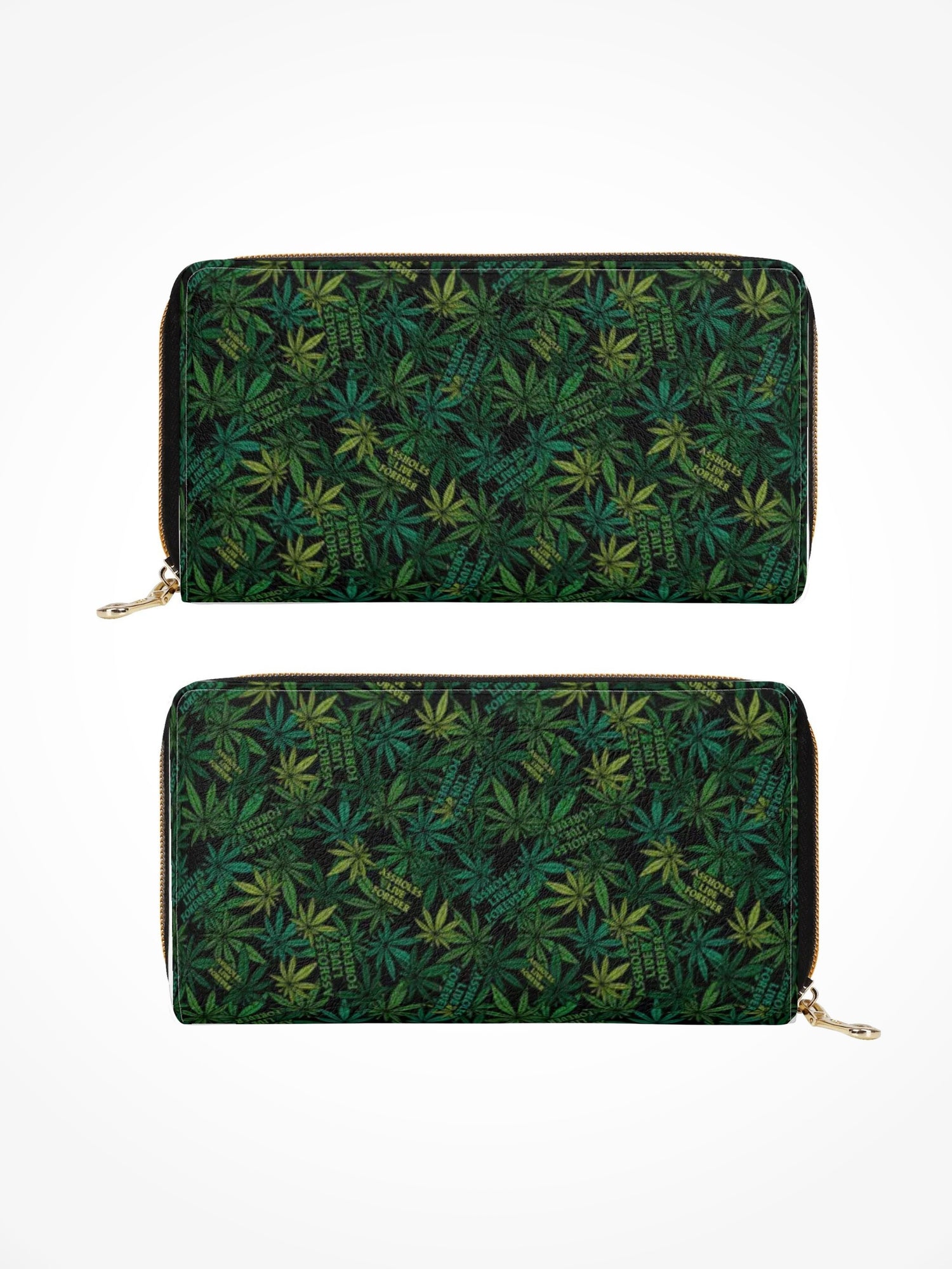 Leather Zipper Wallet - WEED
