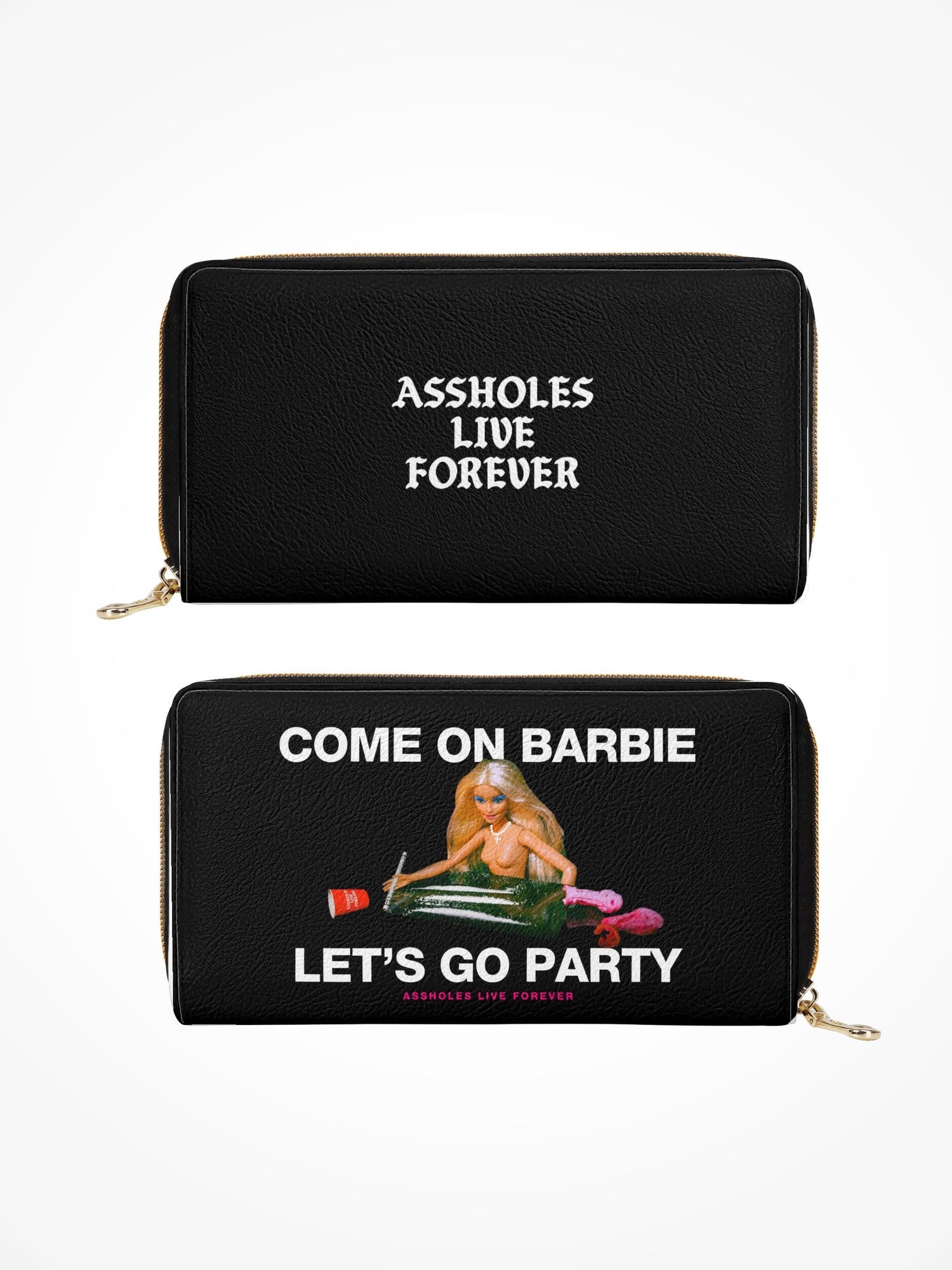 Leather Zipper Wallet - BARBIE PARTY