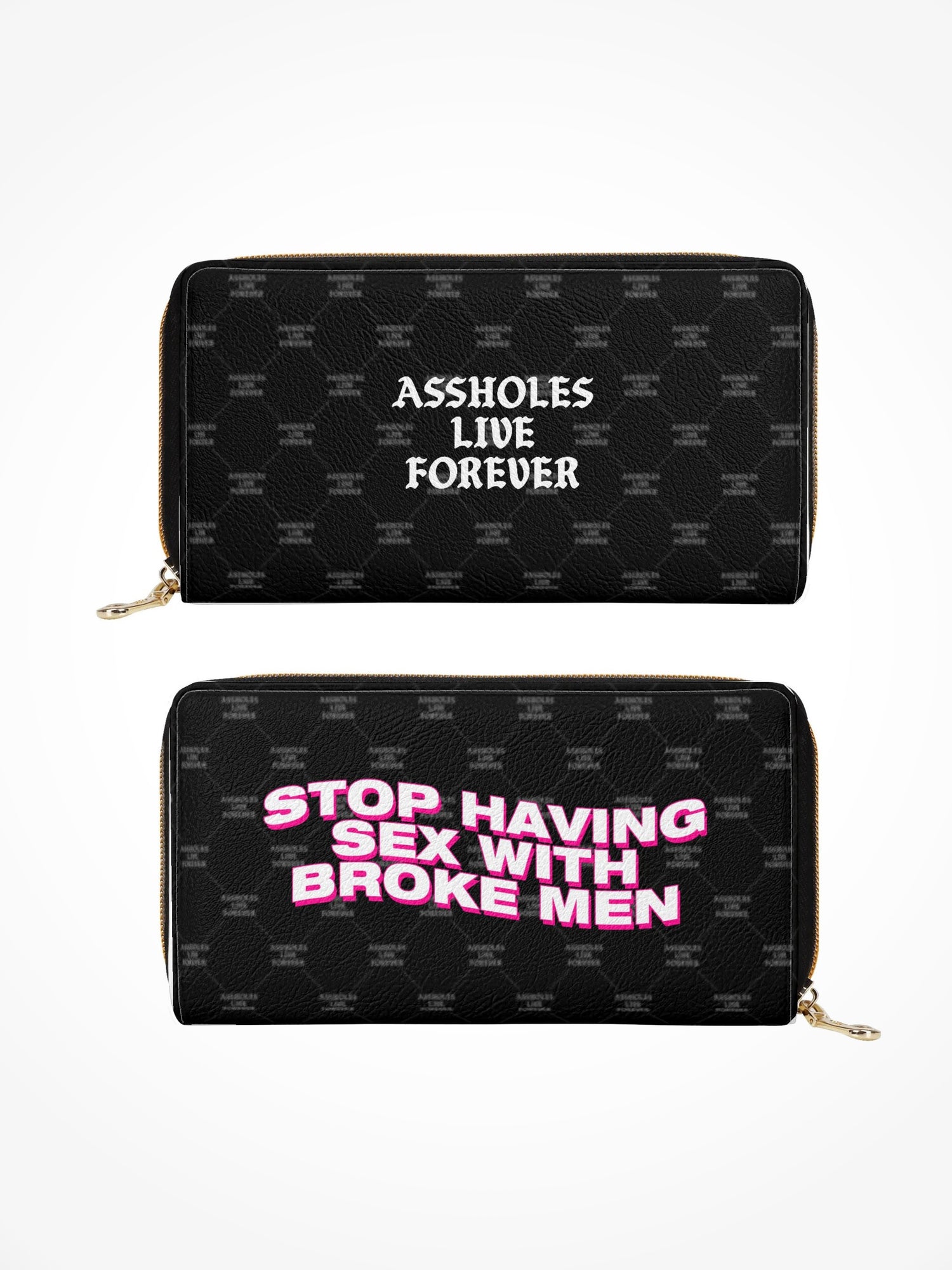 Leather Zipper Wallet - BROKE MEN