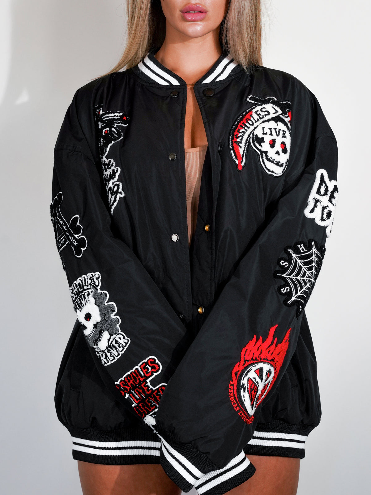 ALF Chenille Patched Jacket - Black