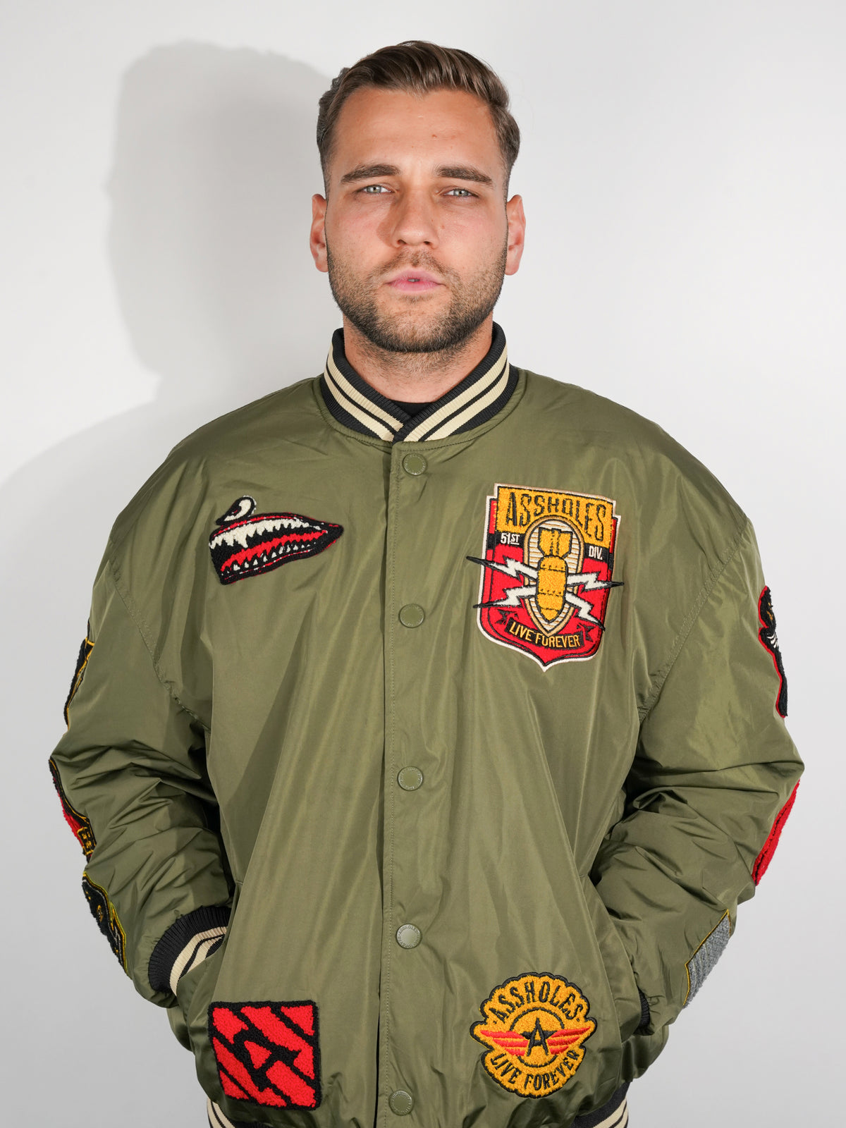 ALF Chenille Patched Jacket - Green