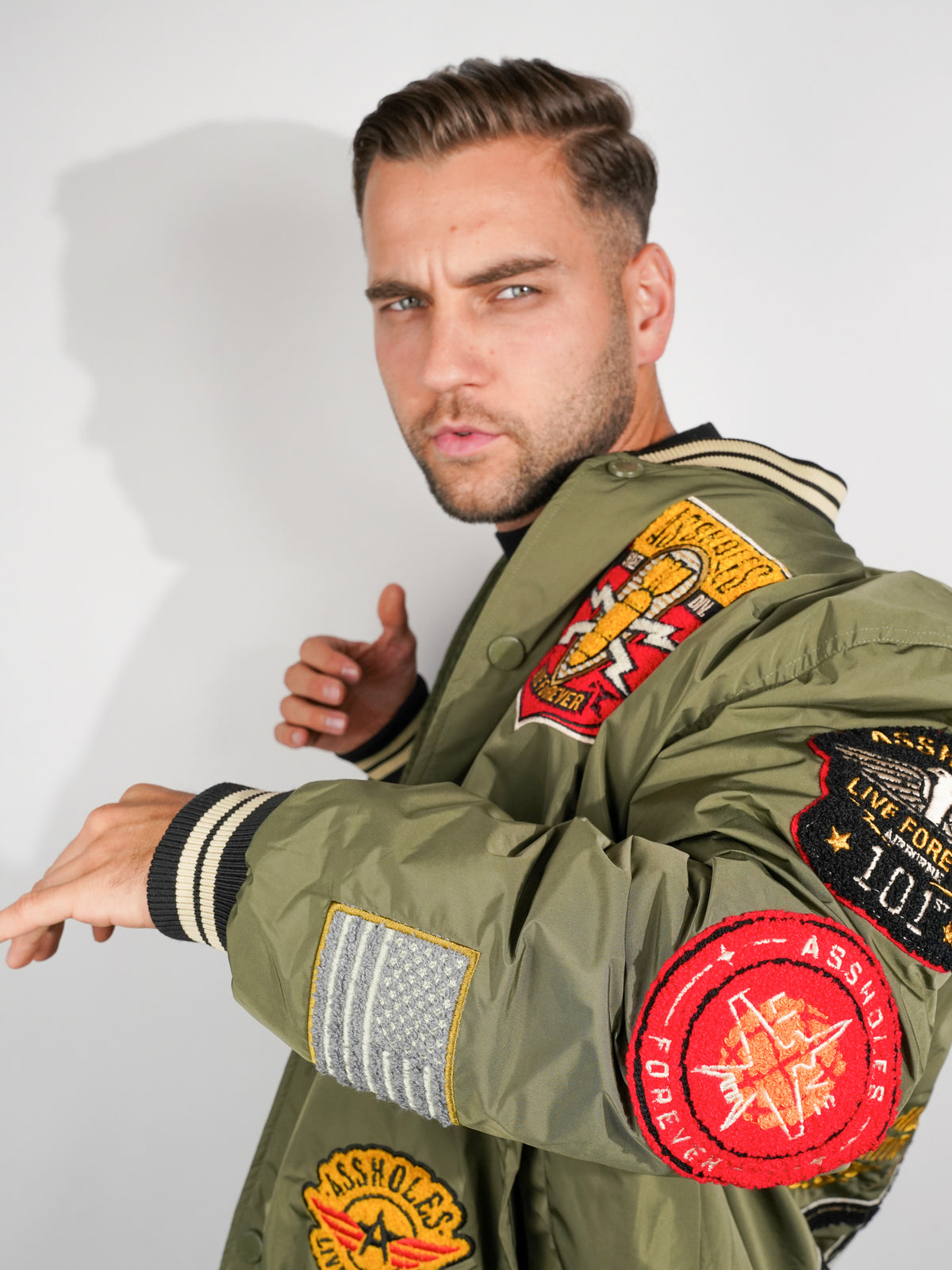 ALF Chenille Patched Jacket - Green
