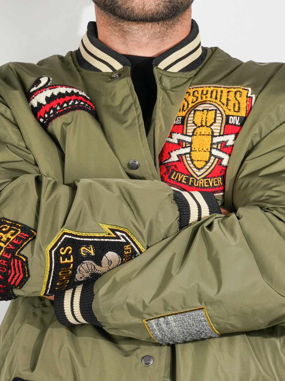 ALF Chenille Patched Jacket - Green