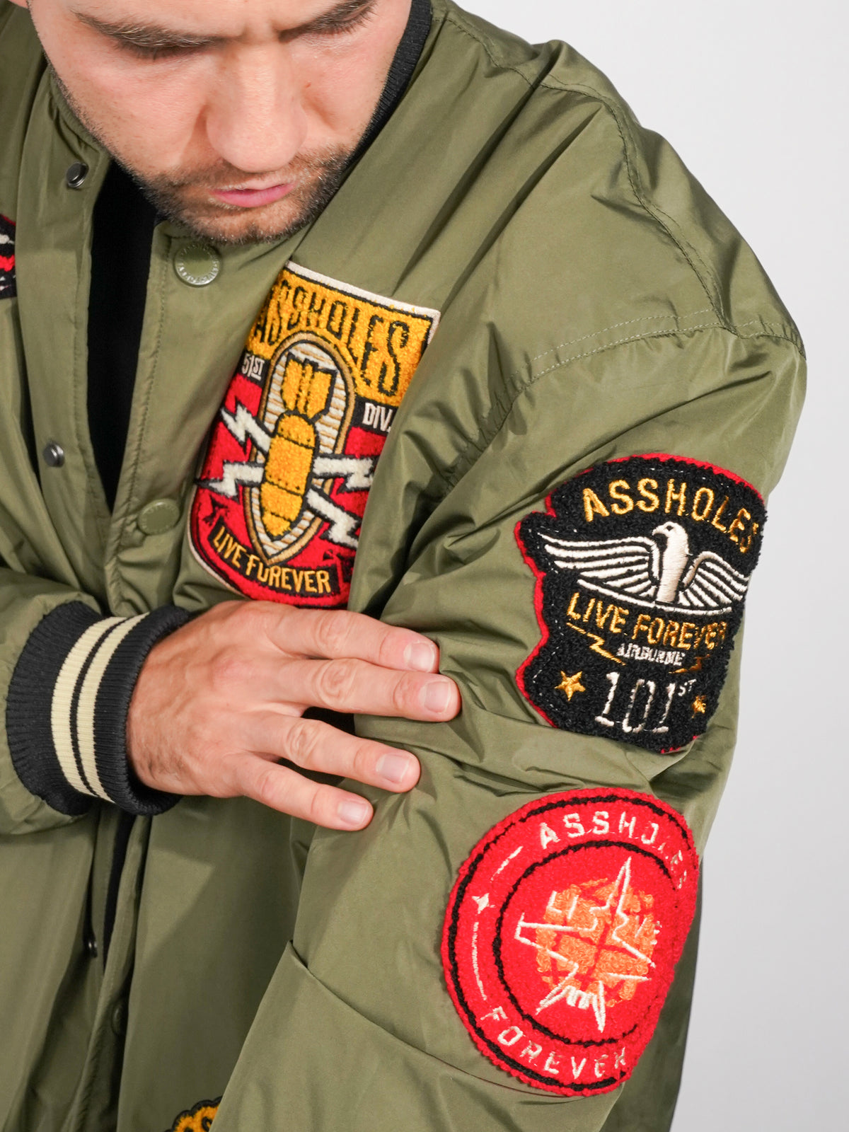 ALF Chenille Patched Jacket - Green
