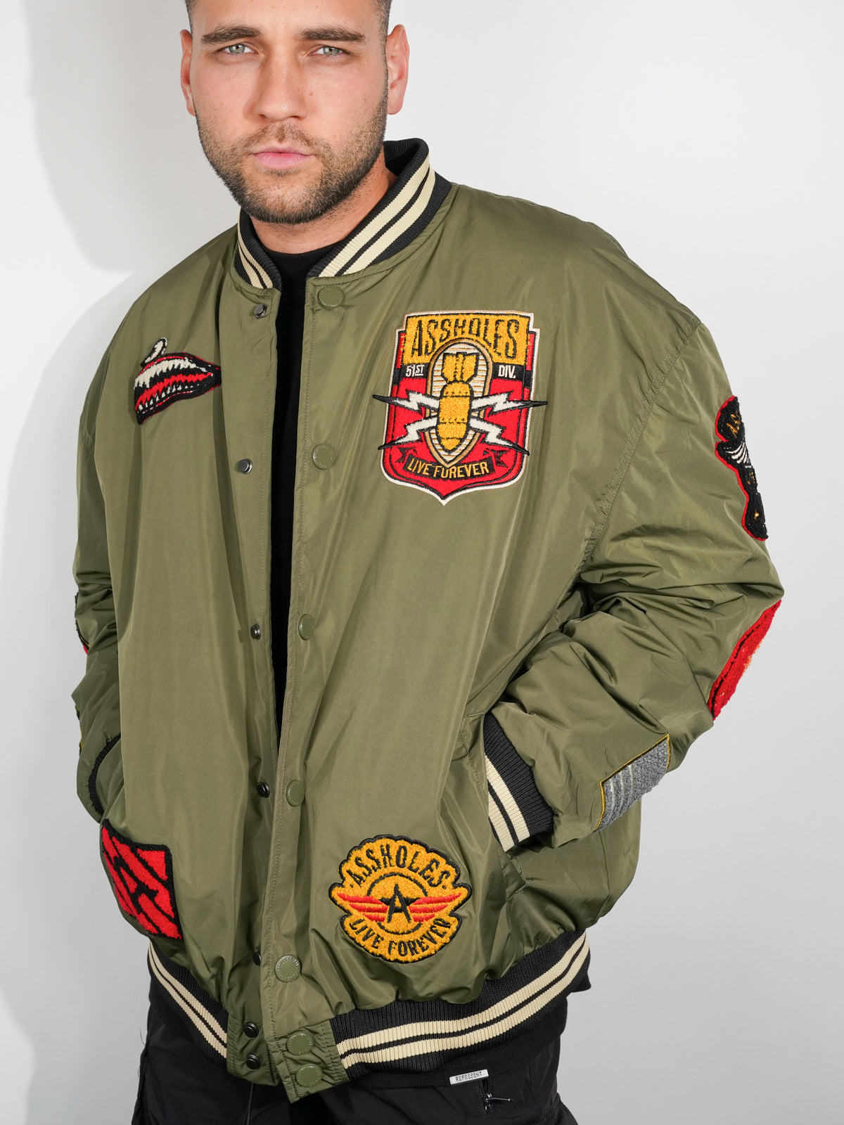 ALF Chenille Patched Jacket - Green
