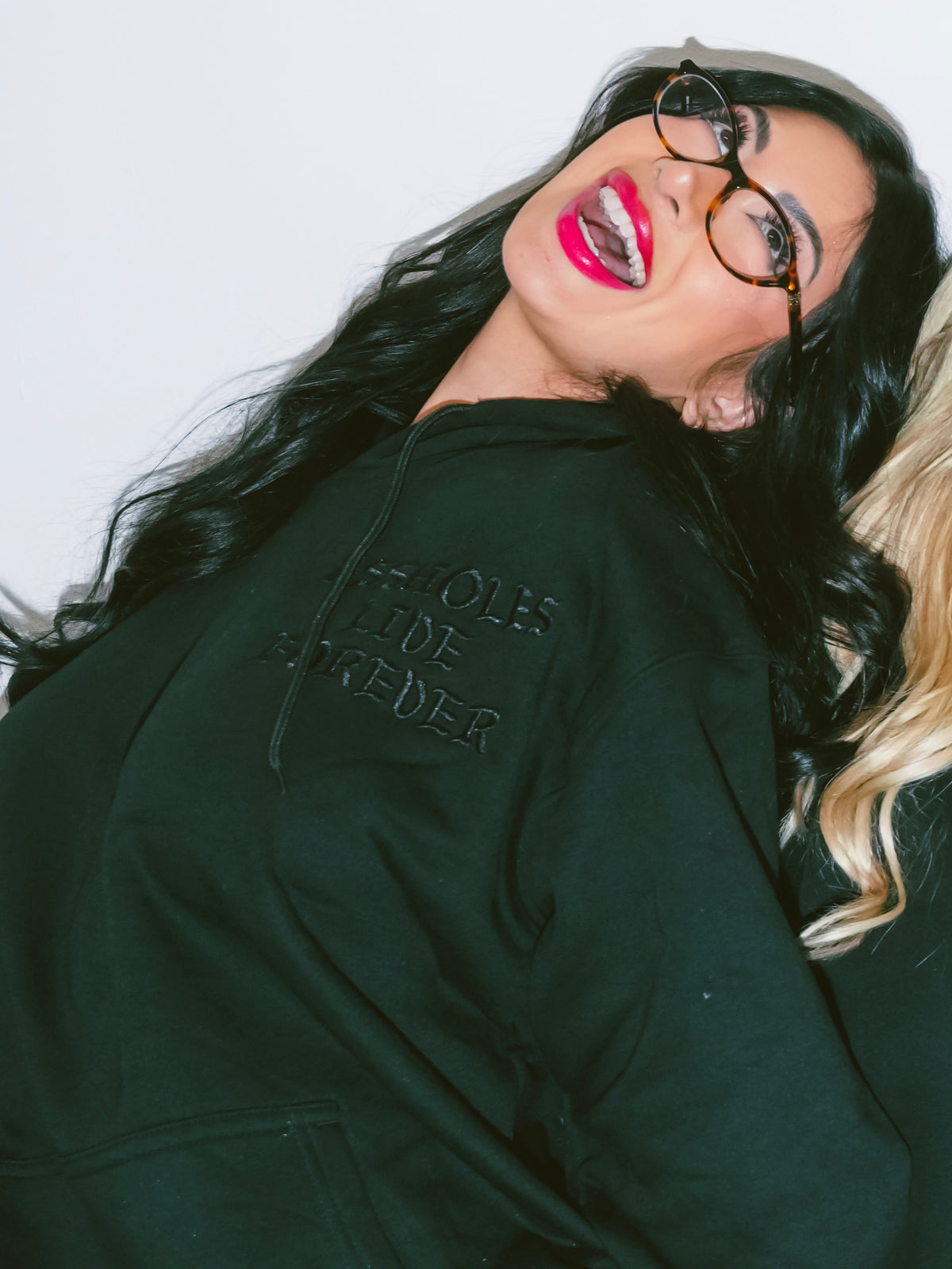 Assholes Live Forever Blackout - Embroidered Hoodie