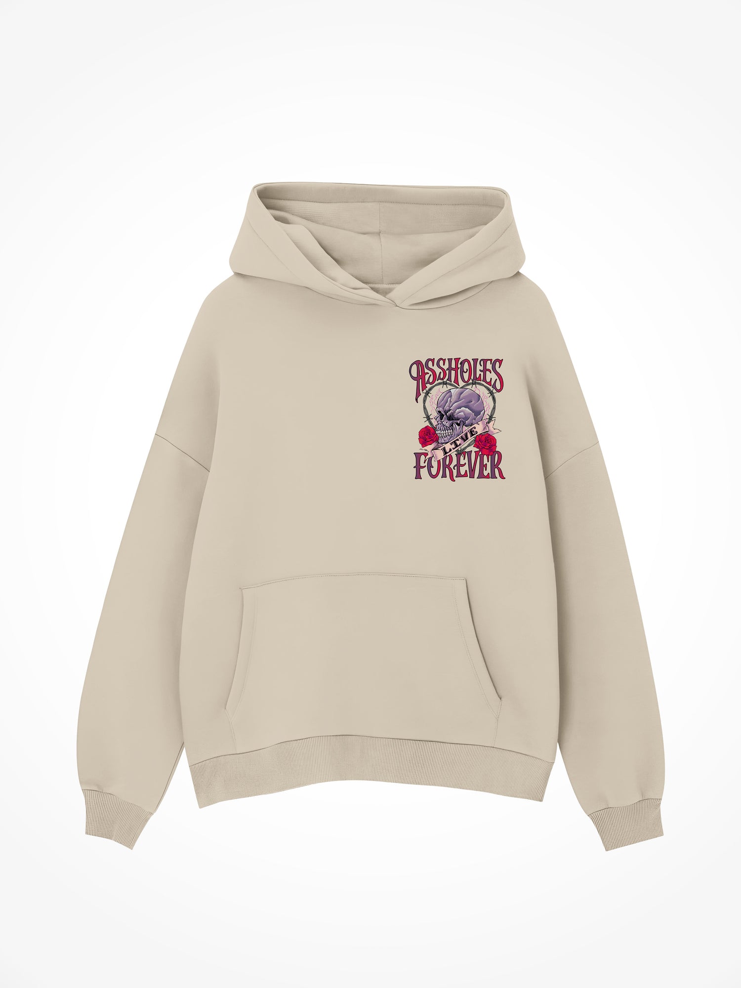 ALF Skull Heart - Sand Hoodie