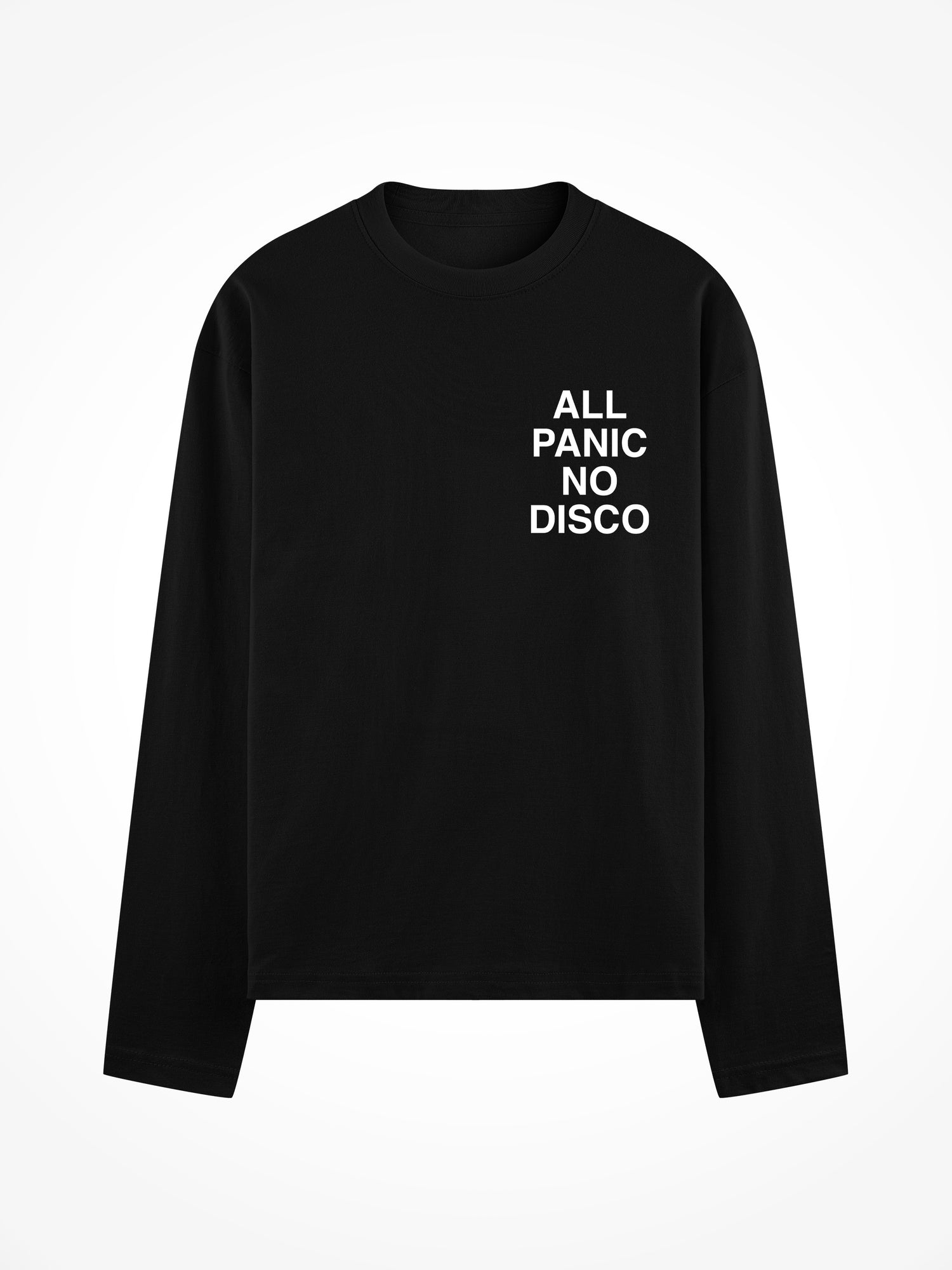 All Panic No Disco - Black Long Sleeve Tee