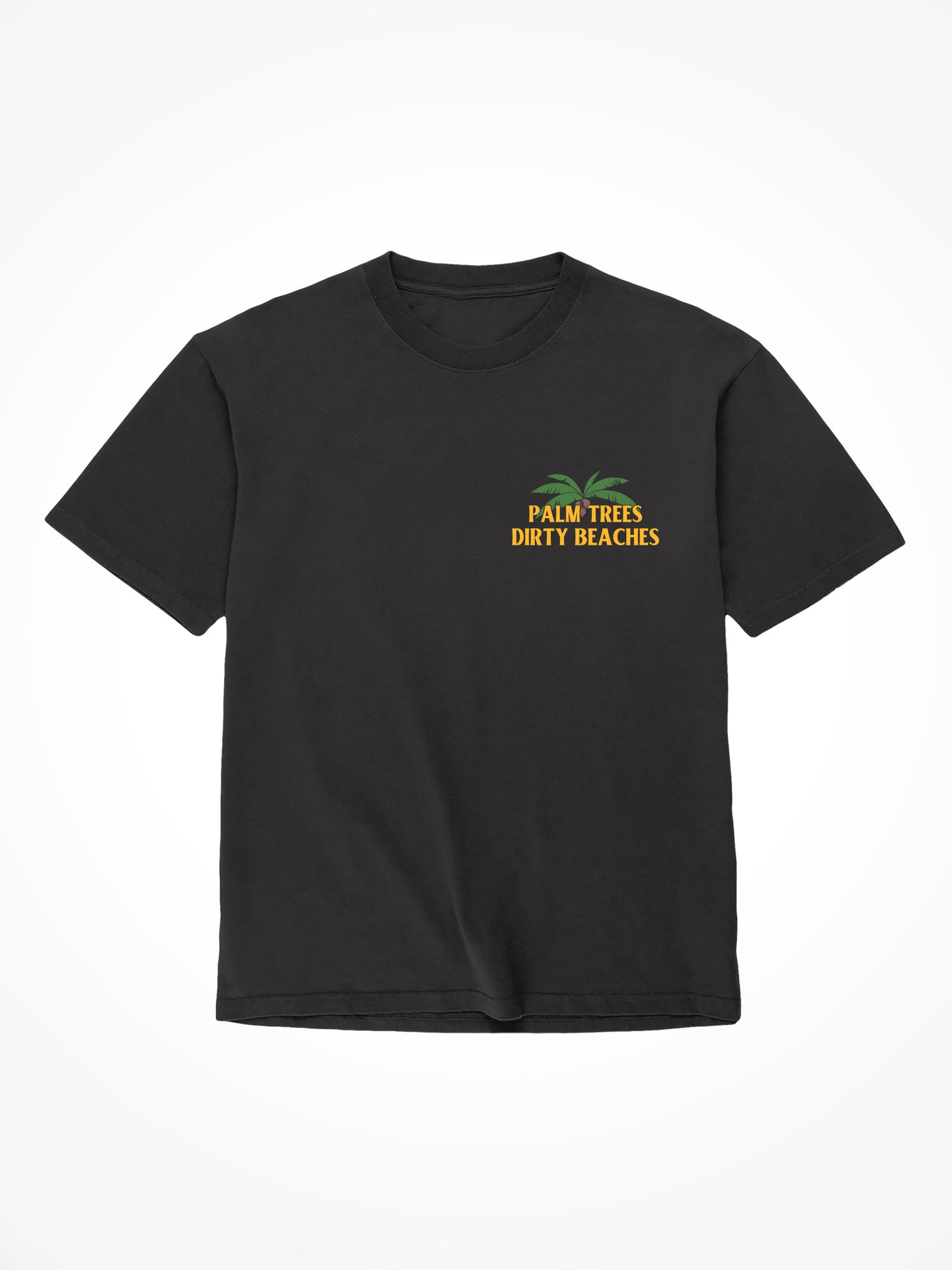 Palm Trees Dirty Beaches- Black T-Shirt