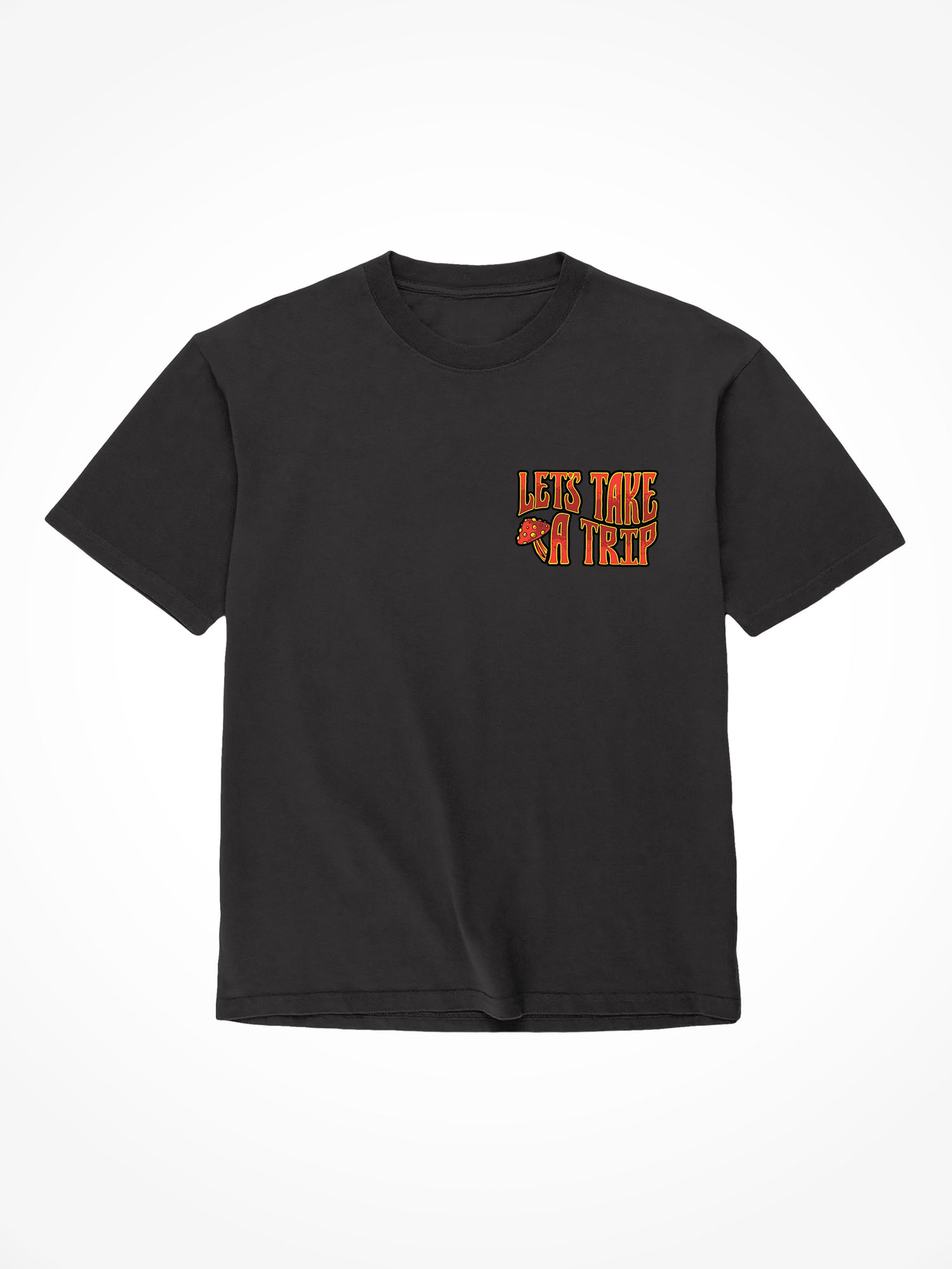 Let’s Take a Trip Shrooms - Black T-Shirt