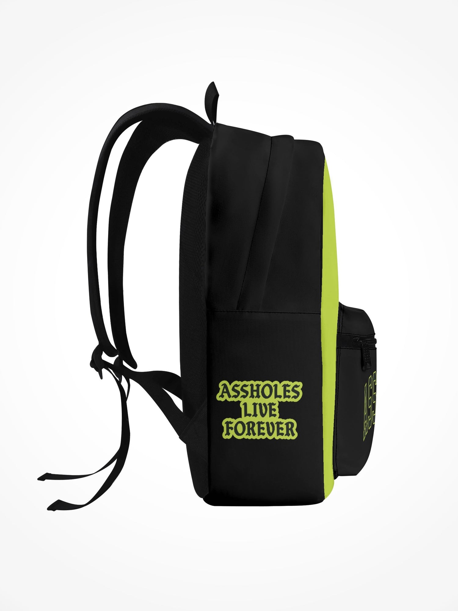 All Over Print Backpack - Assholes College Lime Black