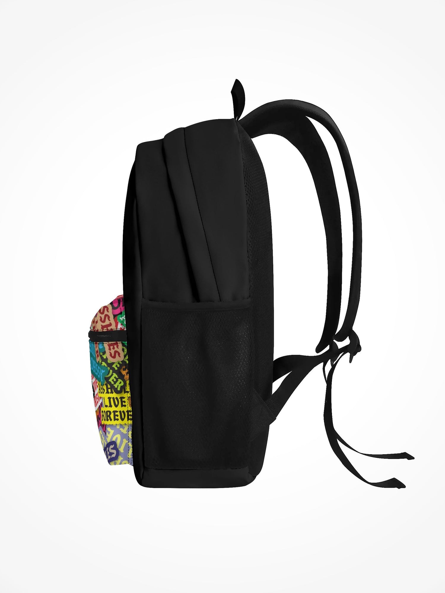 All Over Print Backpack - Emotional Baggage Stickers Pocket