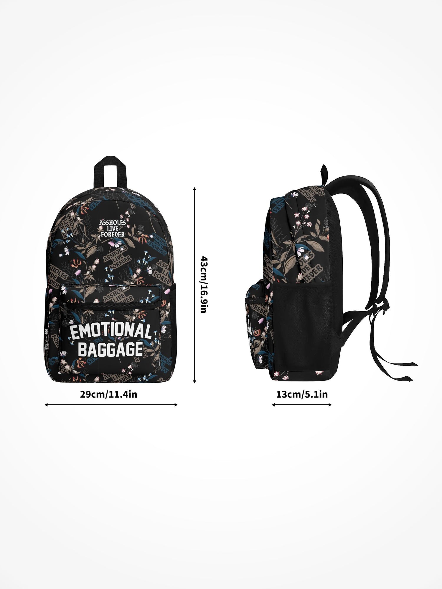 All Over Print Backpack - Emotional Baggage Flowers