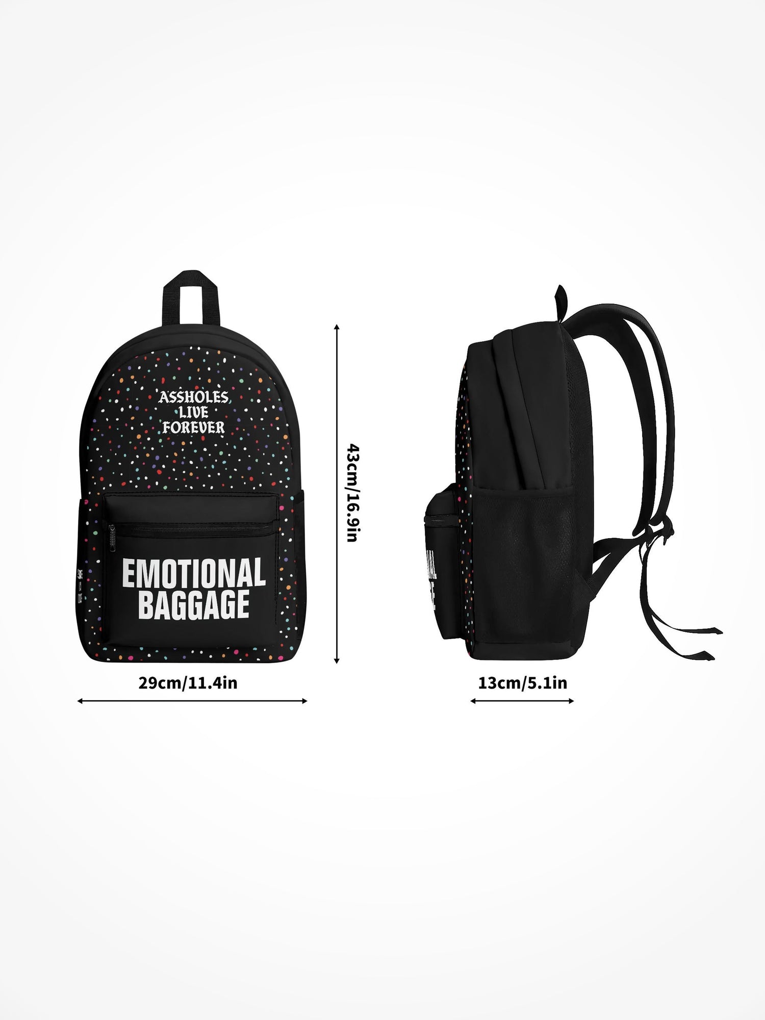All Over Print Backpack - Emotional Baggage Dots