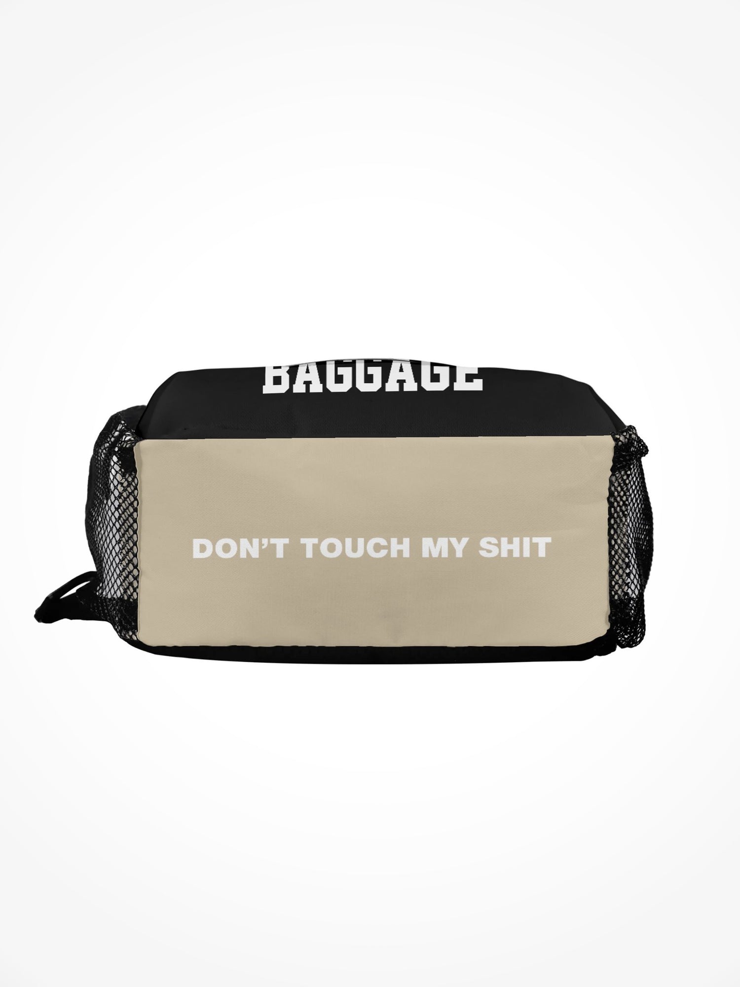 All-Over-Print Chest Crossbody Bag - Emotional Baggage Black And Cream