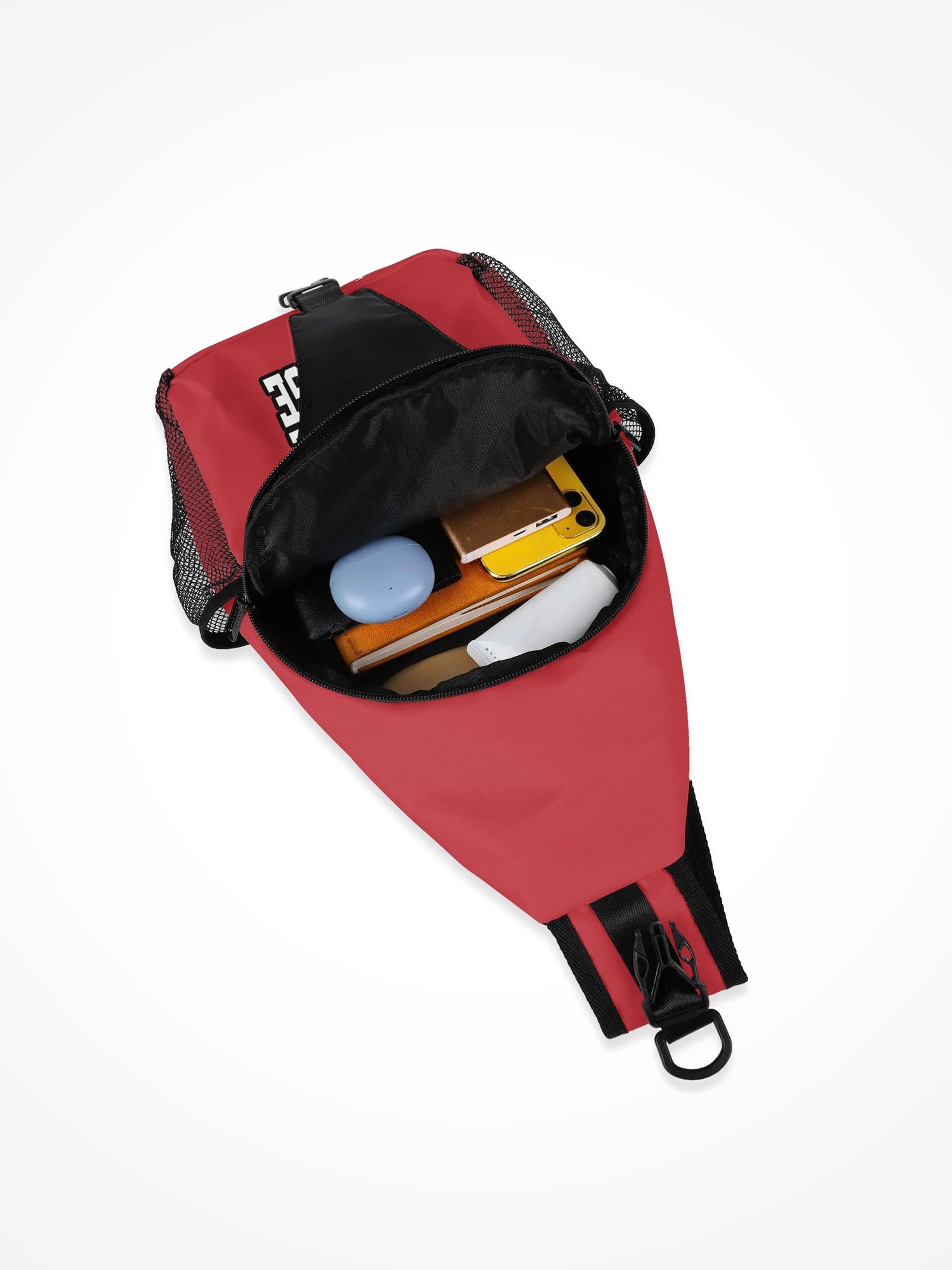 All-Over-Print Chest Crossbody Bag - Emotional Baggage Red