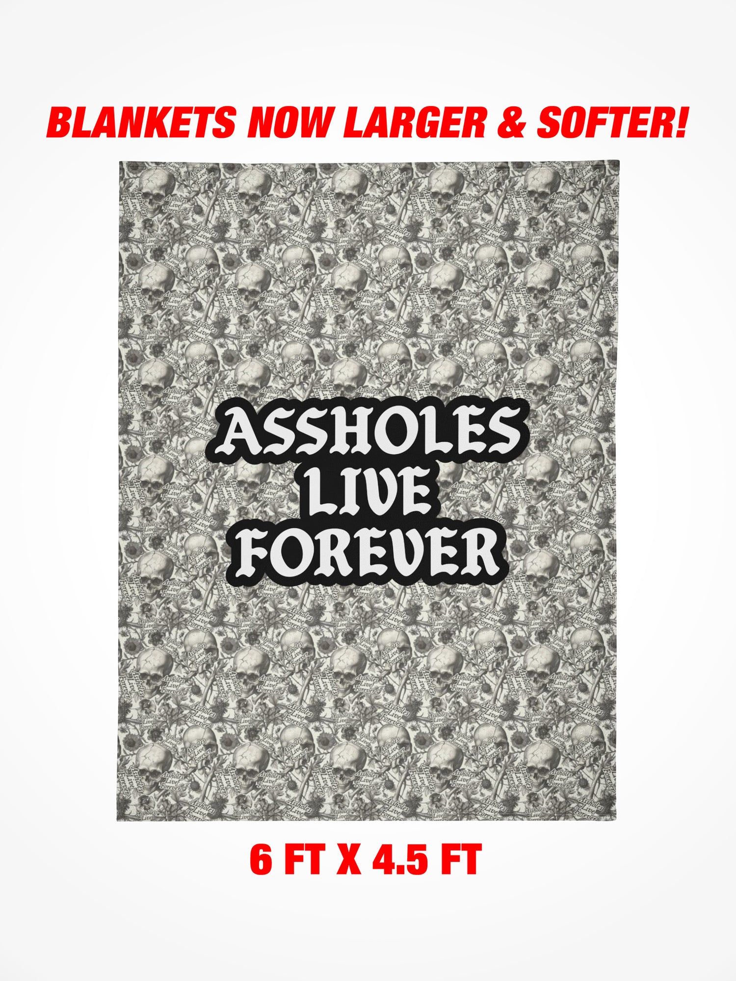 Fleece Blanket - ALF Checkered Skull