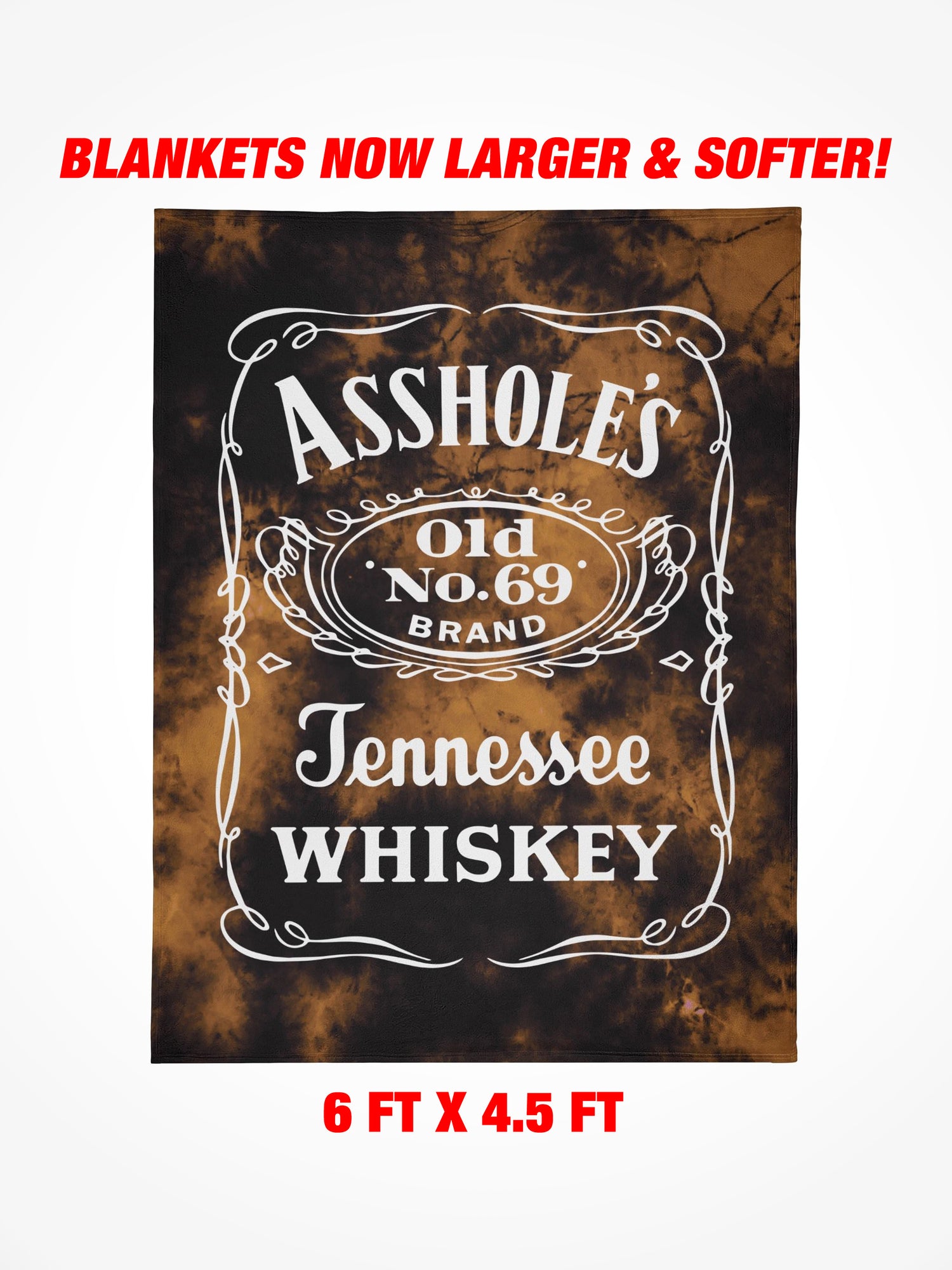 Fleece Blanket - ALF Whiskey Orange Tie Dye