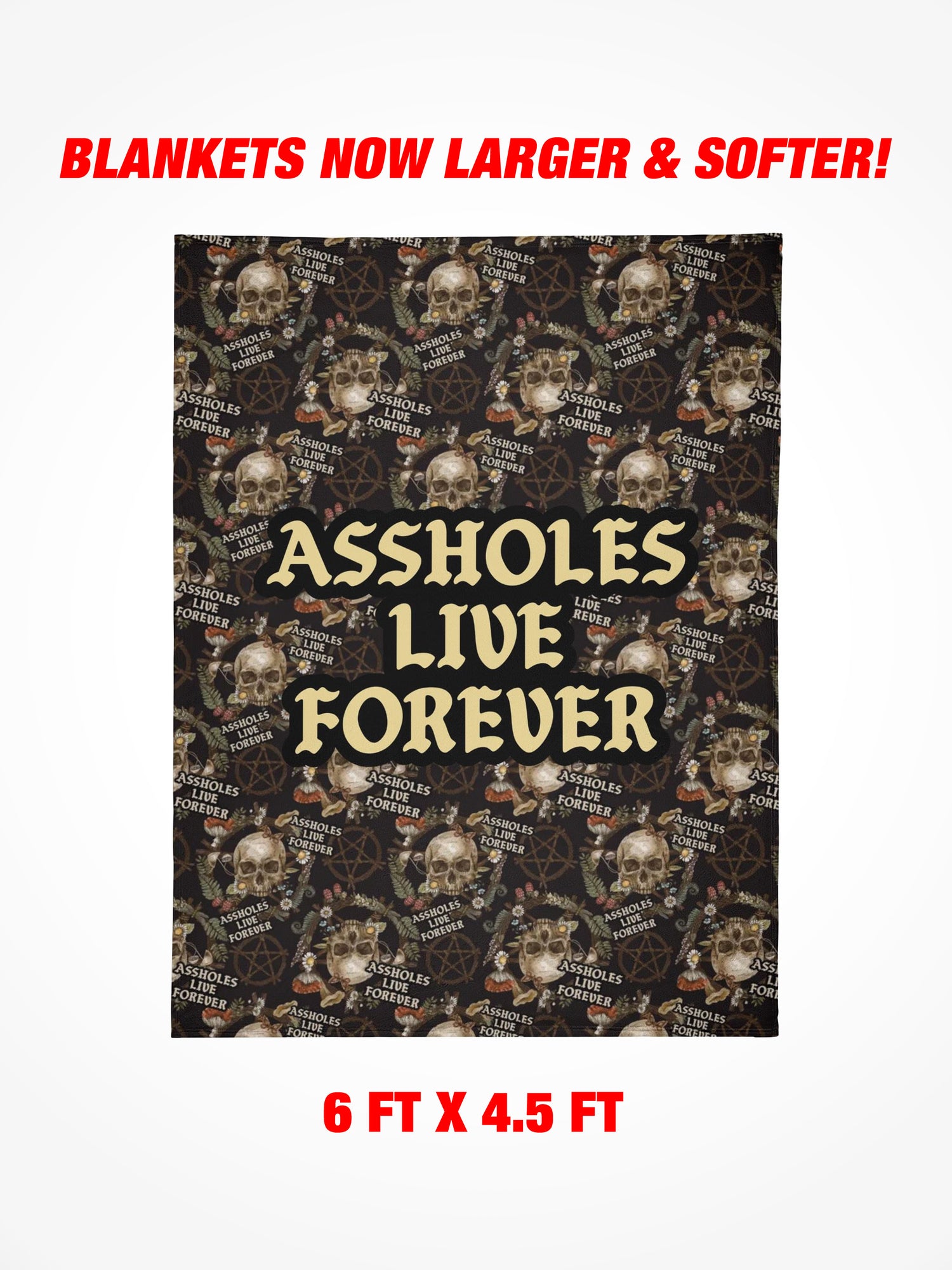 Fleece Blanket - Skull Pentagram