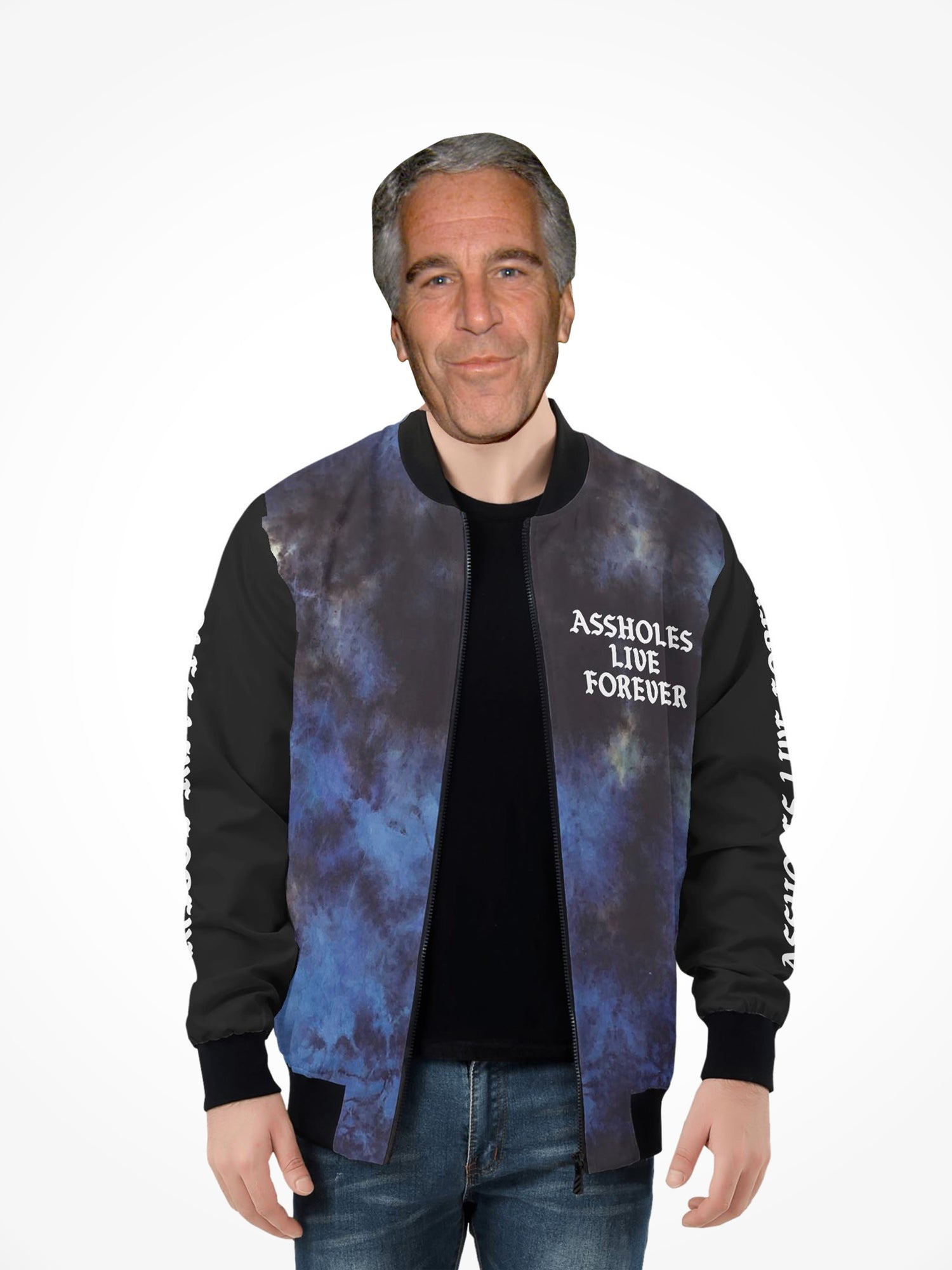 Mens All Over Print Zip Bomber Jacket - ALF Galaxy