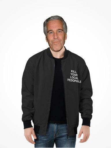 Mens All Over Print Zip Bomber Jacket - Kill Your Local Pedo