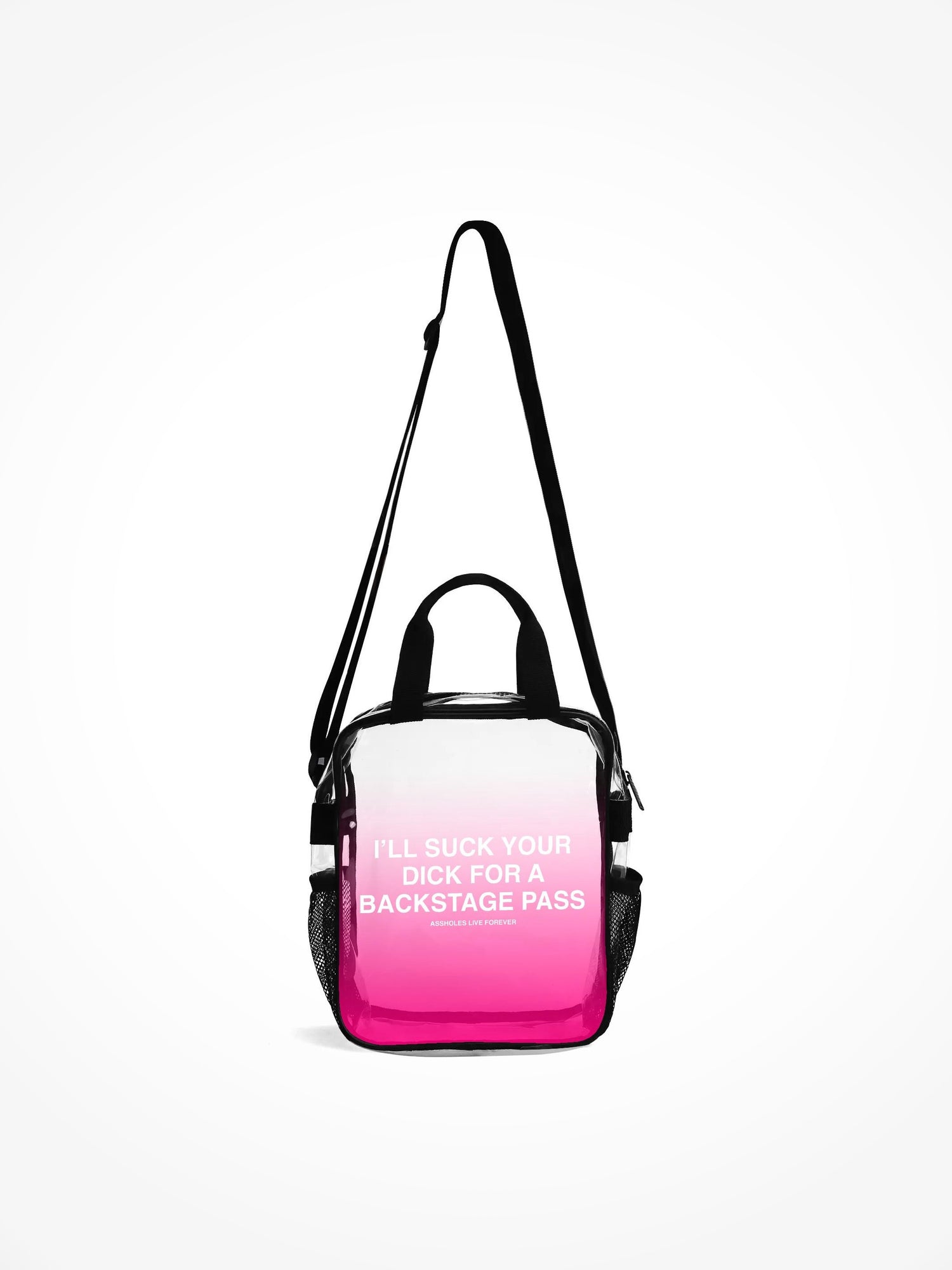 Clear Shoulder Bag - BACKSTAGE DICK PINK FADE