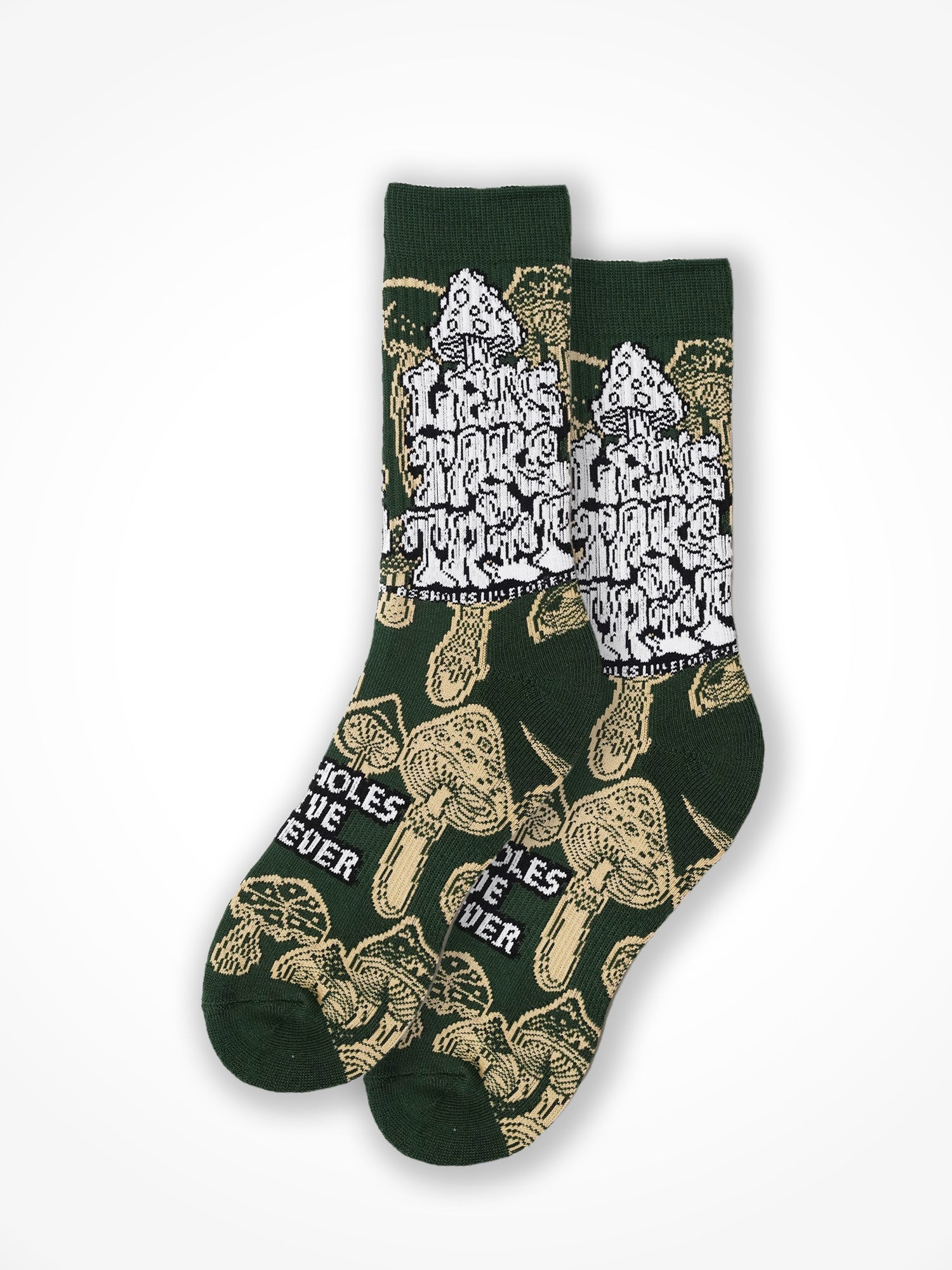 Lets Take a Trip Sock - Forest Green