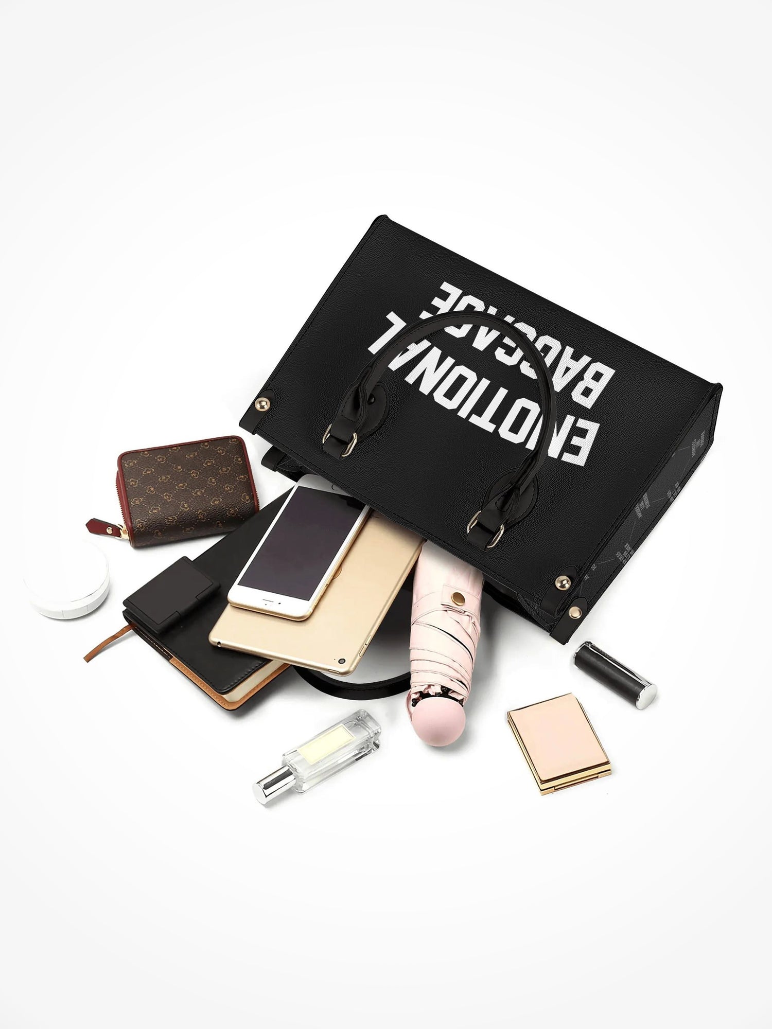 Handbag With Strap - EMOTIONAL BAGGAGE BLACK