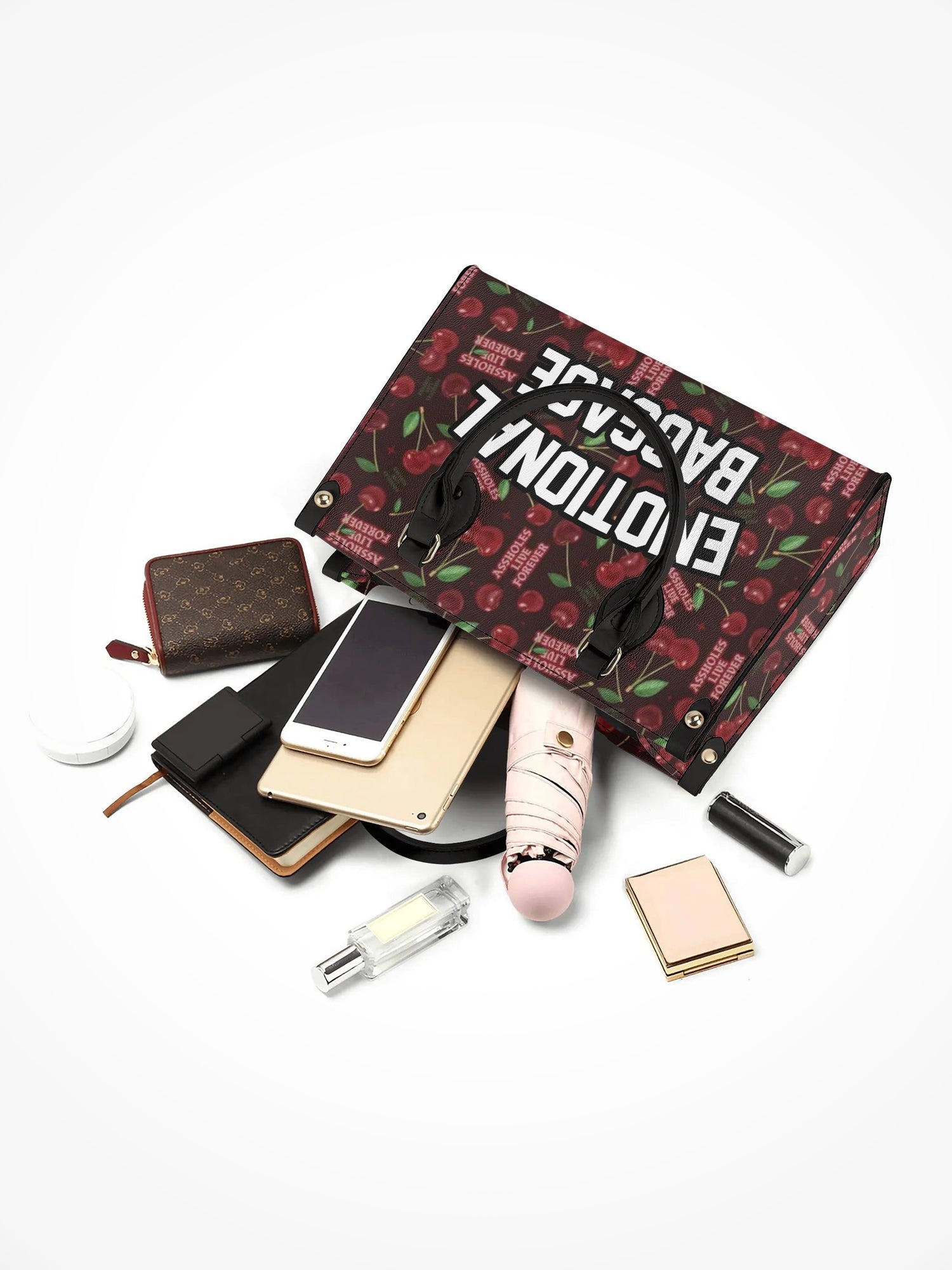 Handbag With Strap - EMOTIONAL BAGGAGE CHERRIES