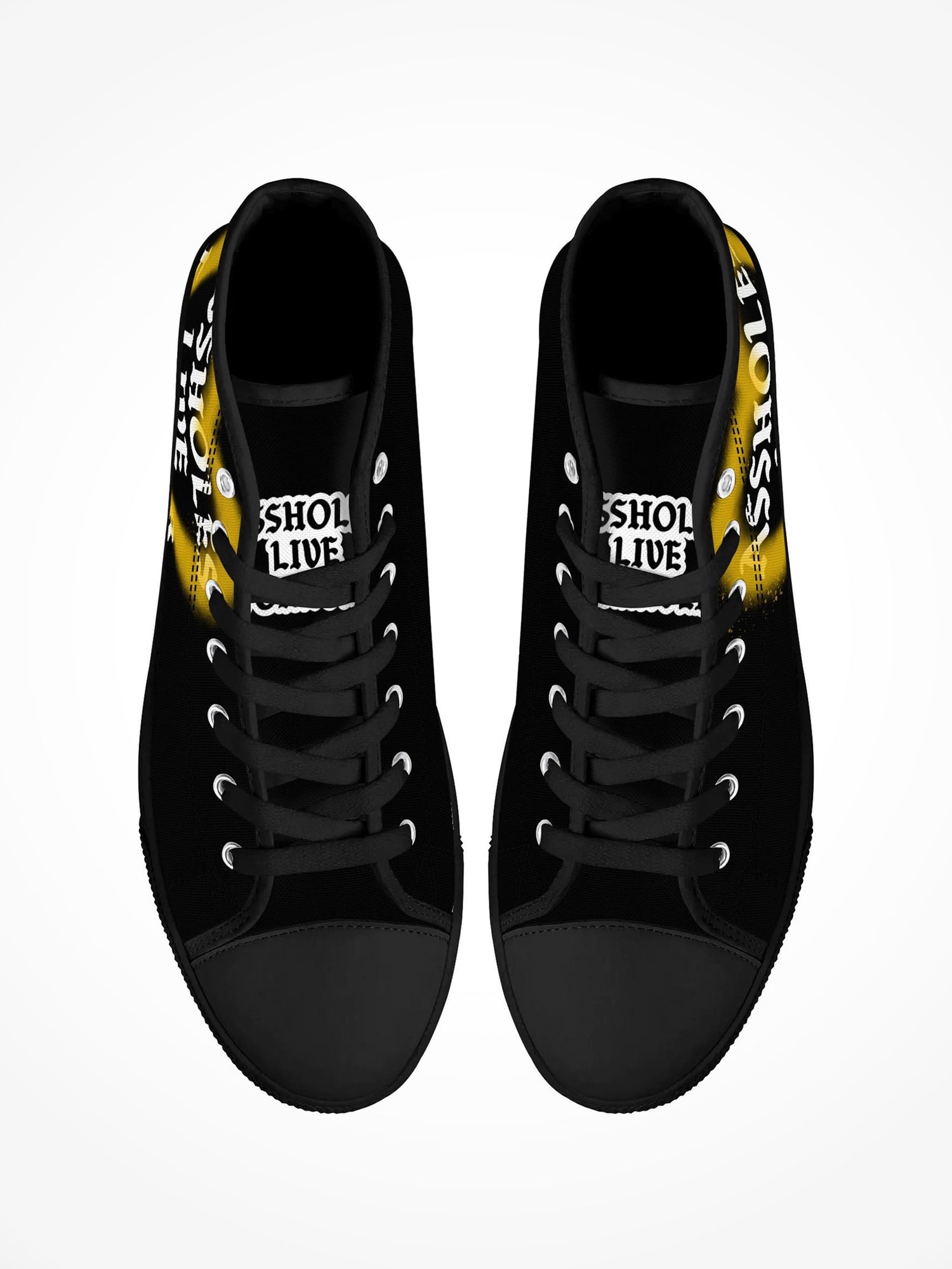 Mens High Top Canvas Shoes - ALF Spray Paint