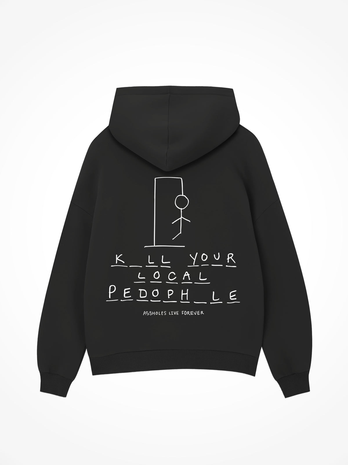 Kill Your Local Pedophile Hangman - Black Hoodie