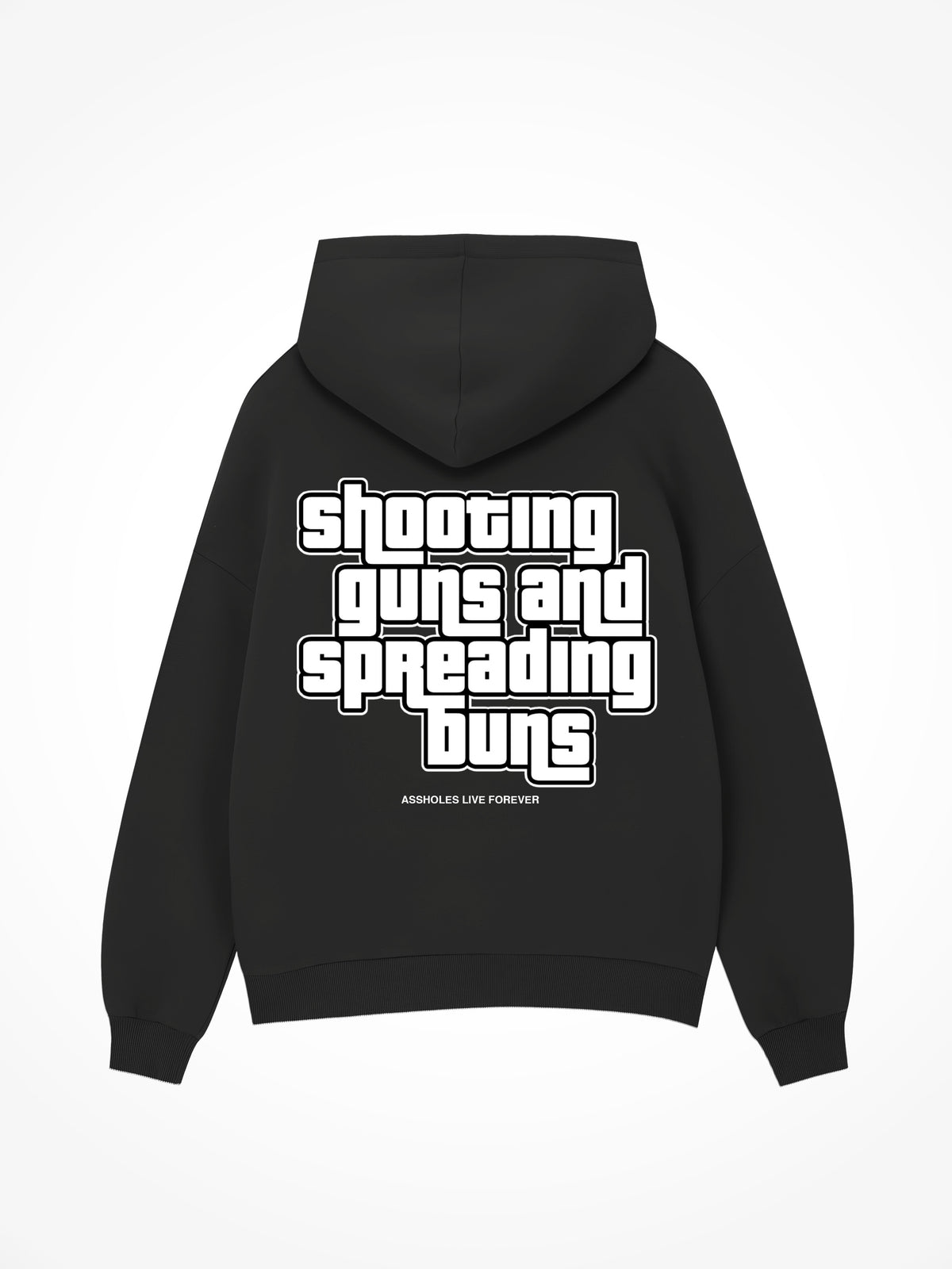 Shooting Guns Spreading Buns GTA - Black Hoodie