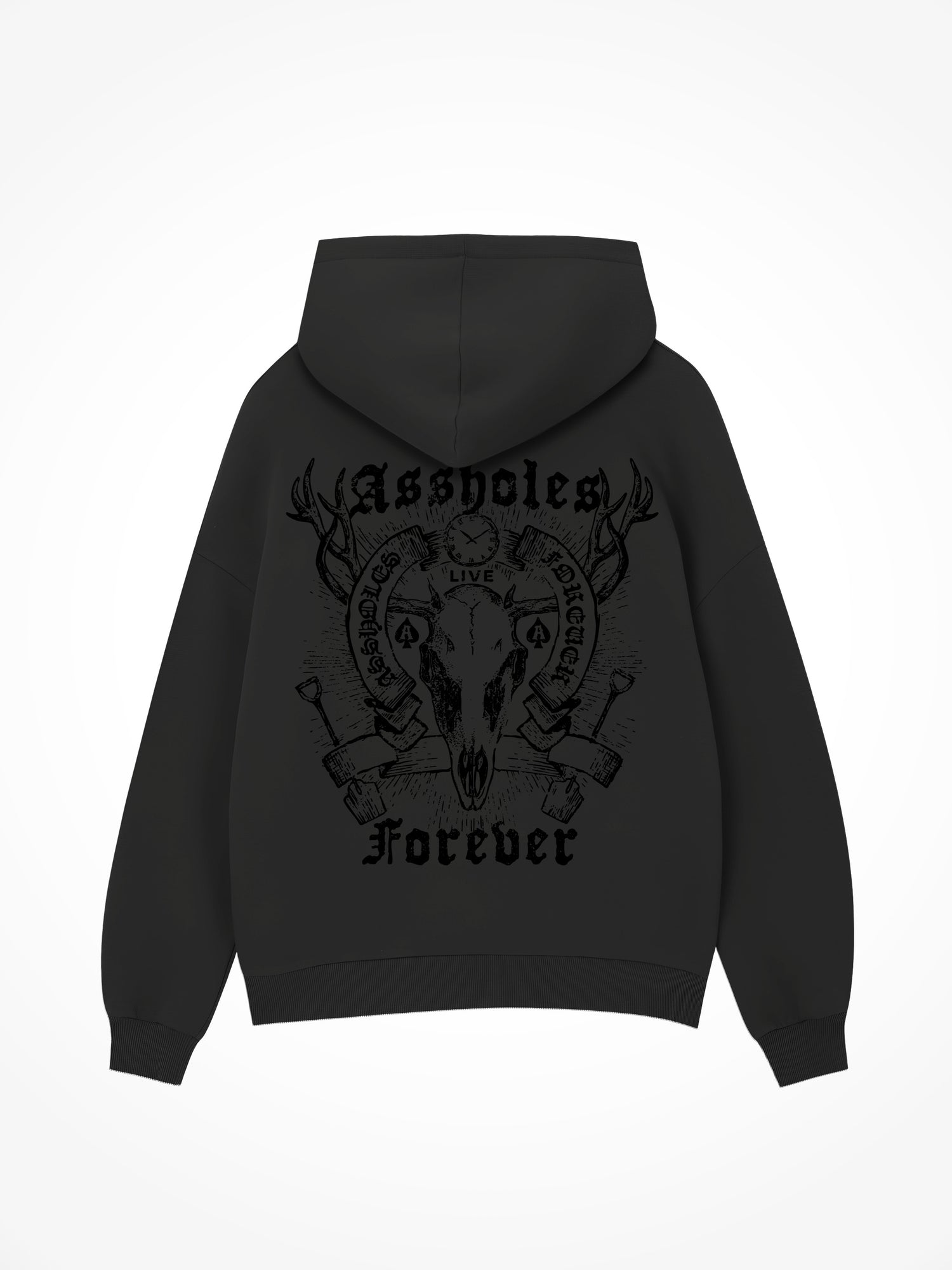 ALF Blackout Deer Skull - Black Hoodie