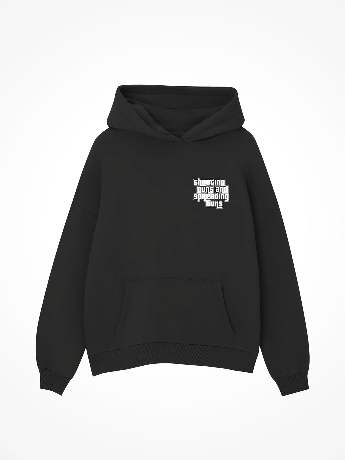 Shooting Guns Spreading Buns GTA - Black Hoodie