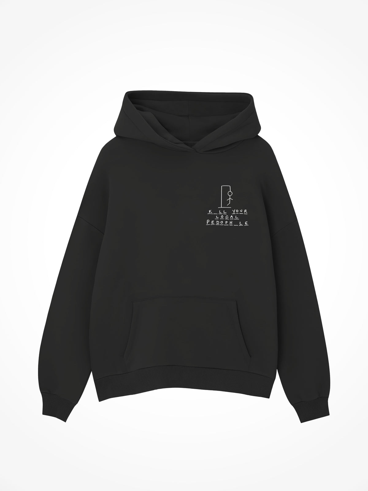 Kill Your Local Pedophile Hangman - Black Hoodie