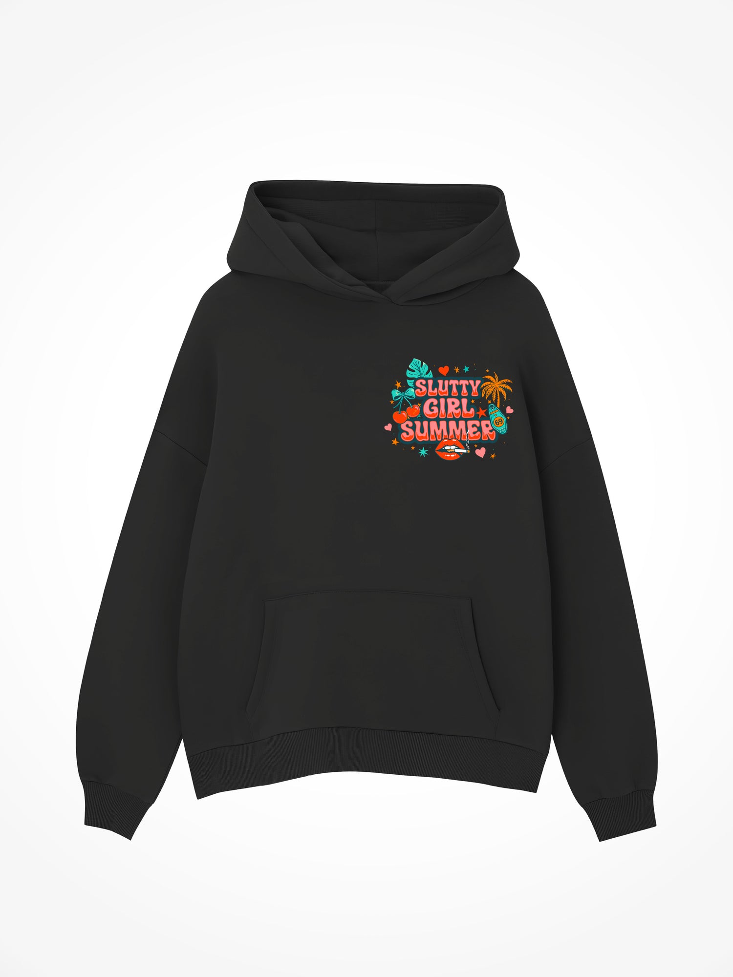 Slutty Girl Summer - Black Hoodie