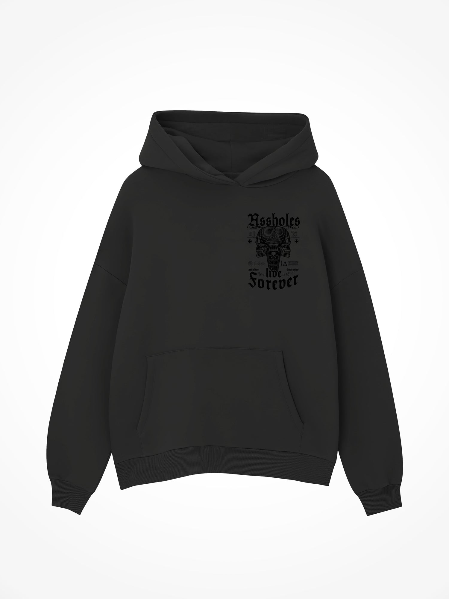 ALF Blackout Double Skull - Black Hoodie