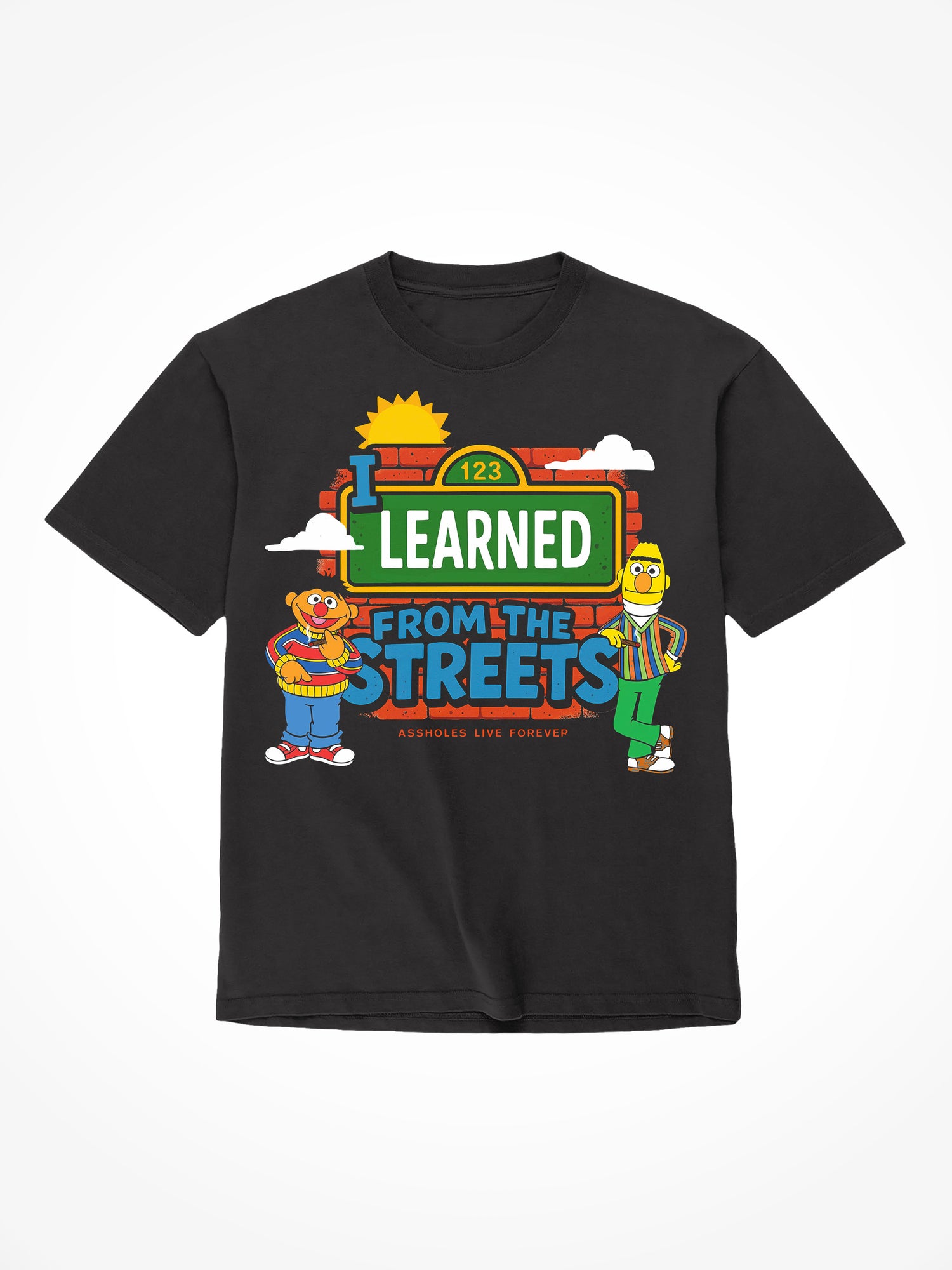 Learned From The Streets - Black T-Shirt