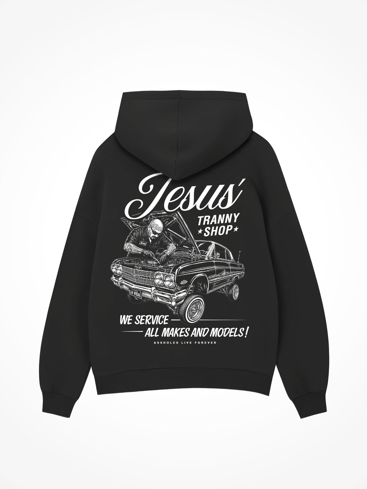 Jesus Loves Trannies - Black Hoodie